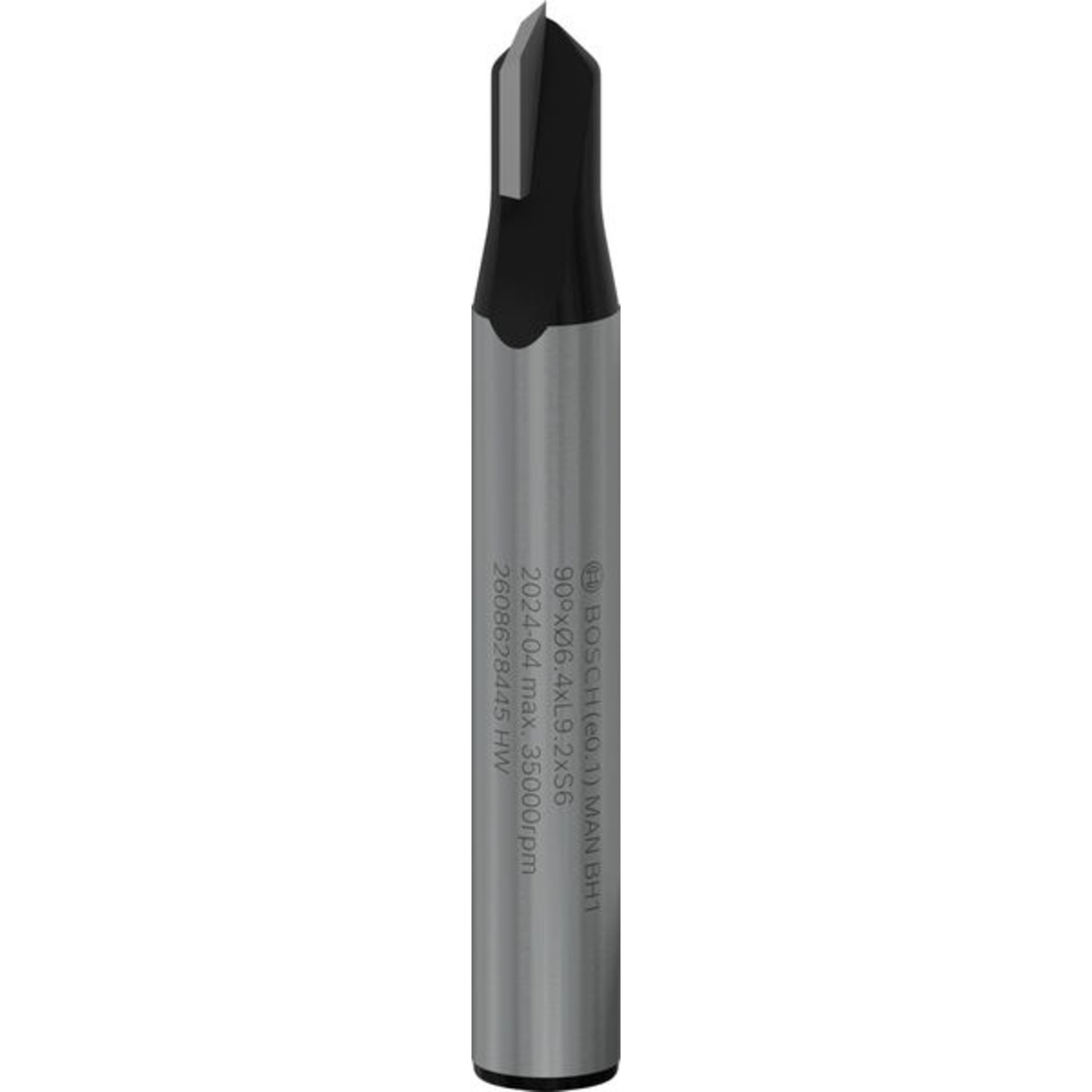 PRO V-Nutfräser, 90° x Ø 6,4, Schaft 6 mm