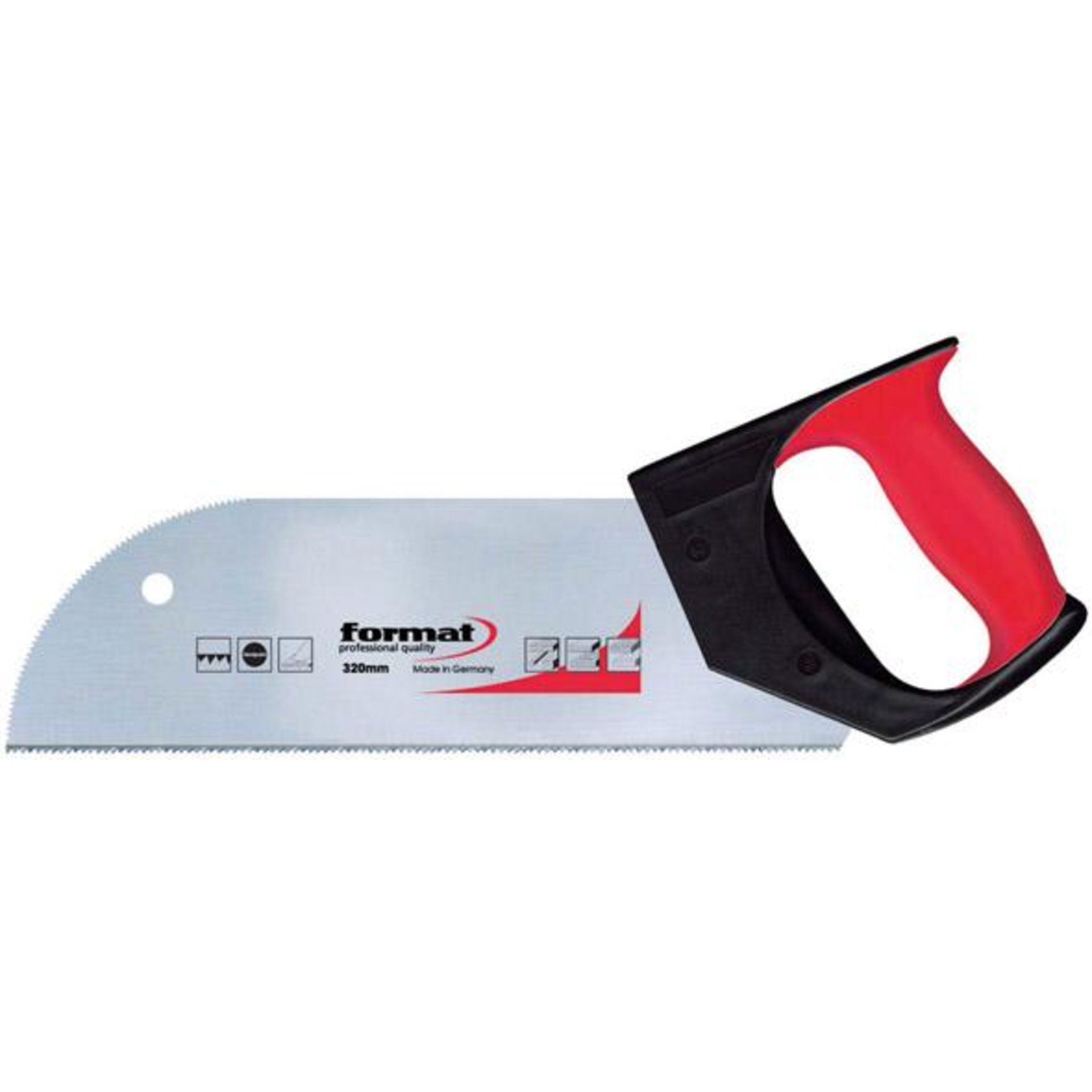 Furniersäge mit 2-Komponenten-Heft 320mm 12Zähne per Zoll FORMAT