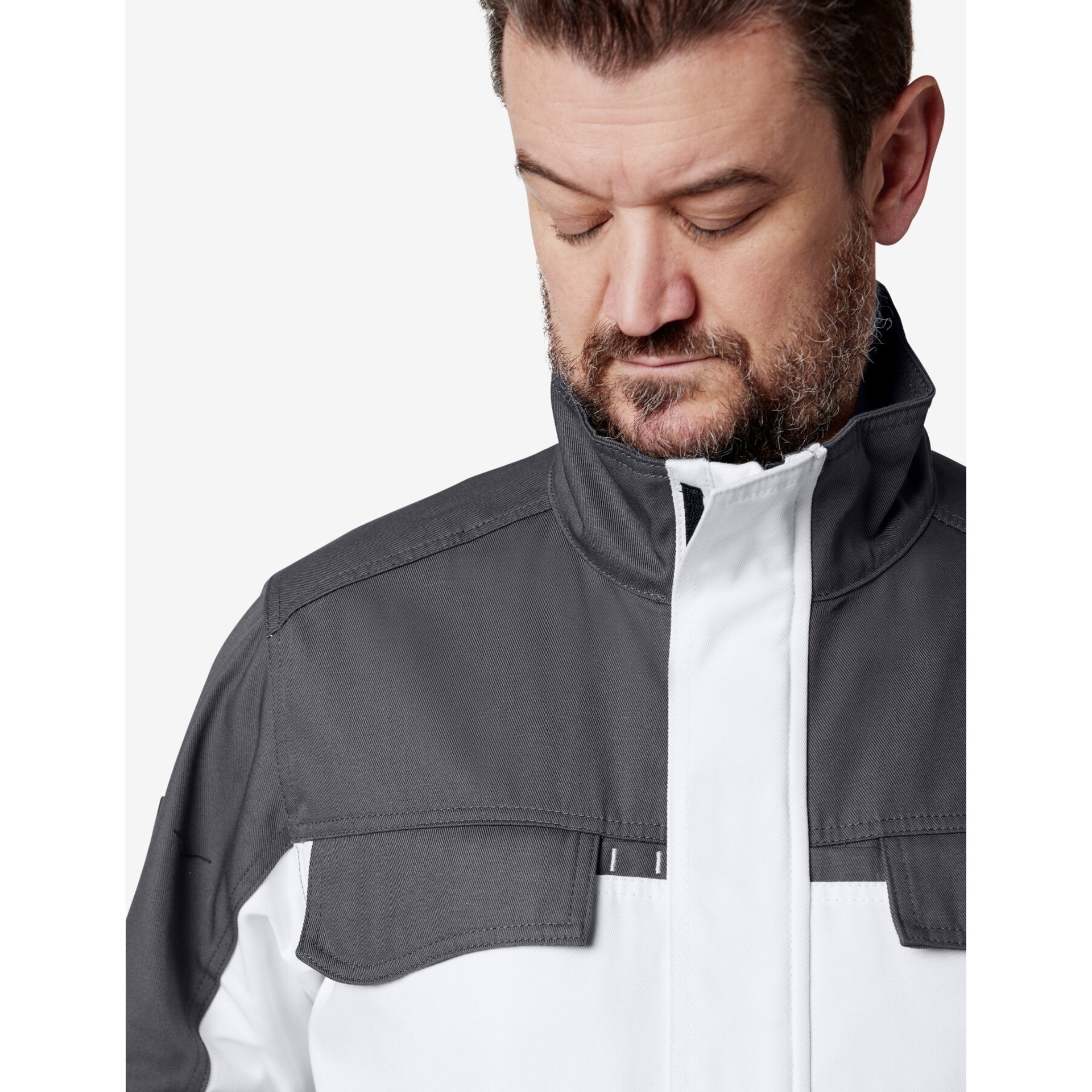 ERNST Arbeitsjacke weiß-anthrazit XL