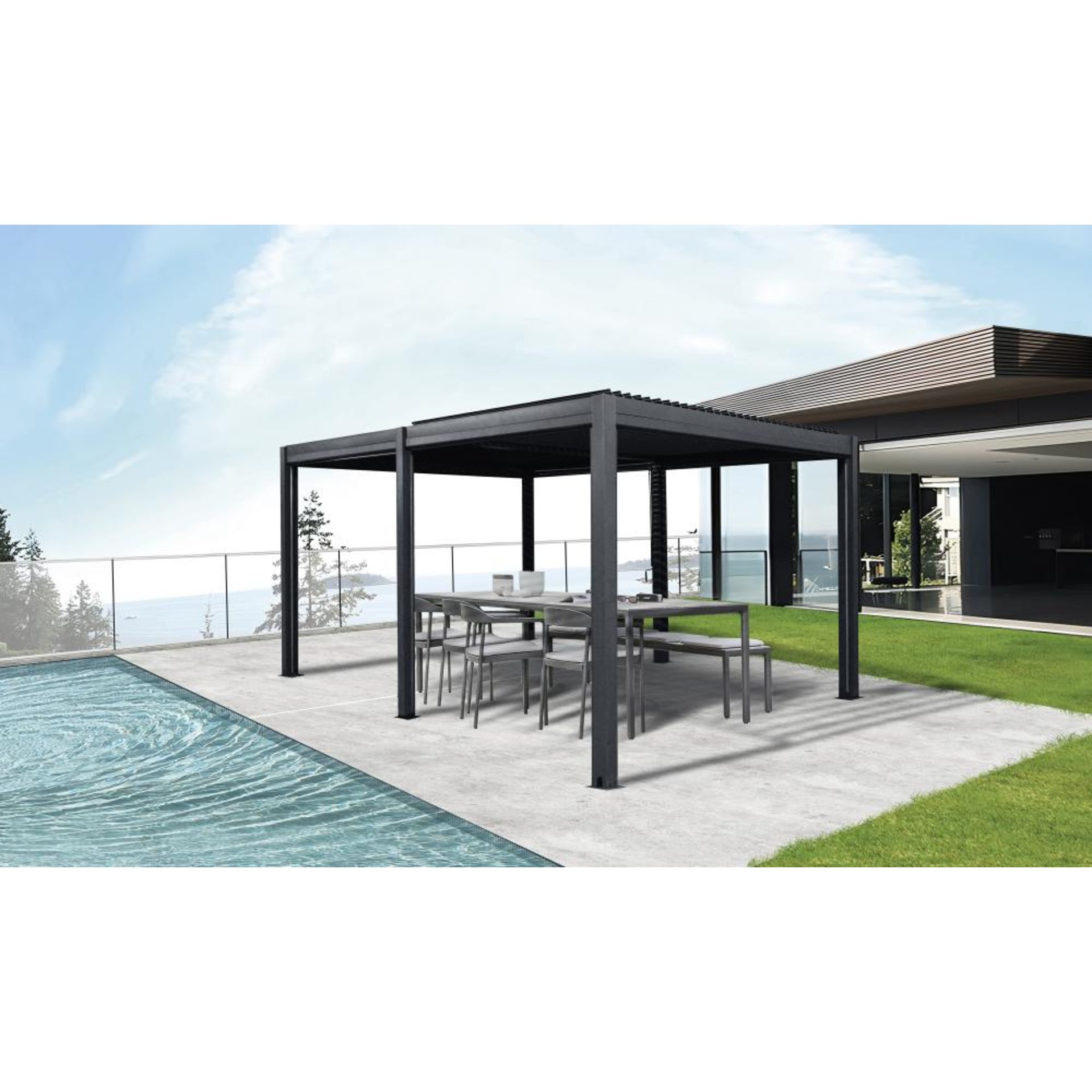 Terrassenürdachung 12m² iokimatisch 4x3 m