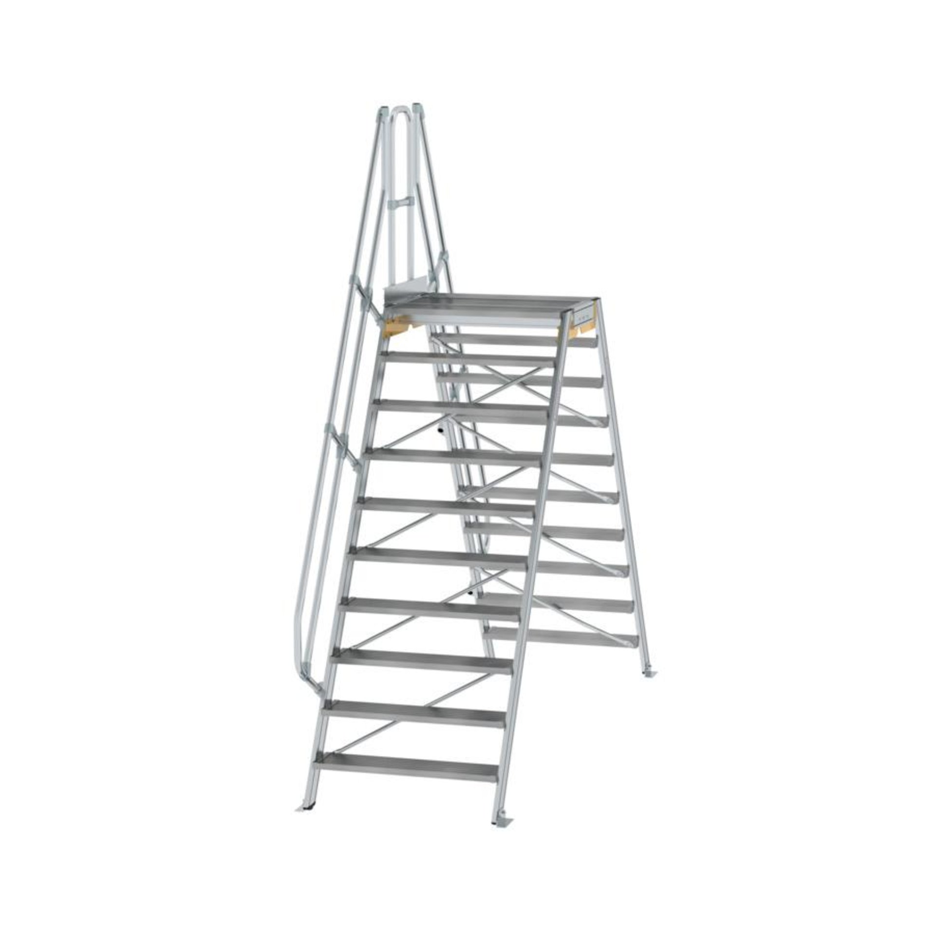 Überstieg 60 Grad 10 Stufen B 1000 mm lichte Höhe 2350 mm Ausladung 3710 mm