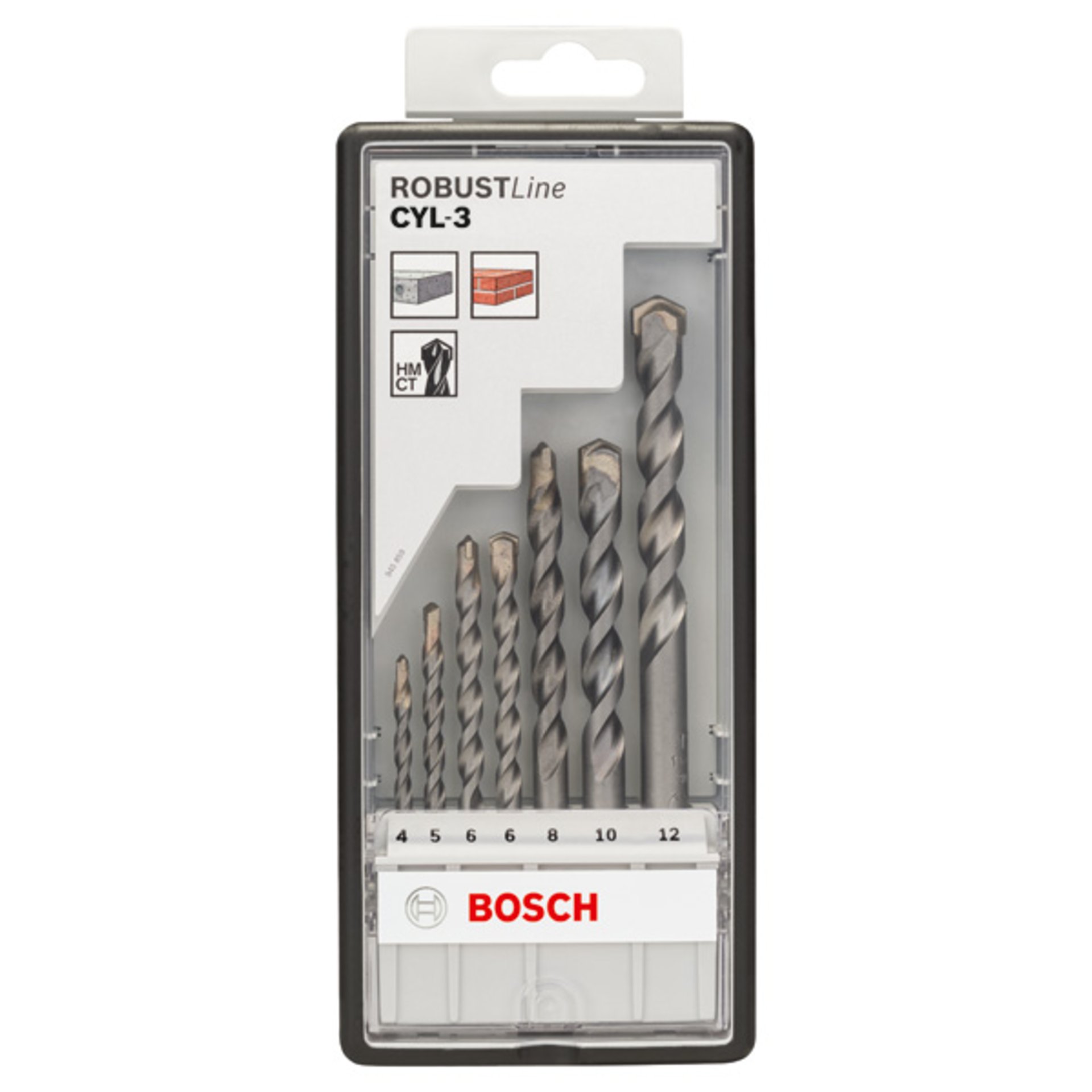 7-tlg. CYL-3 Betonbohrer-Set, Robust Line, 4-12 mm