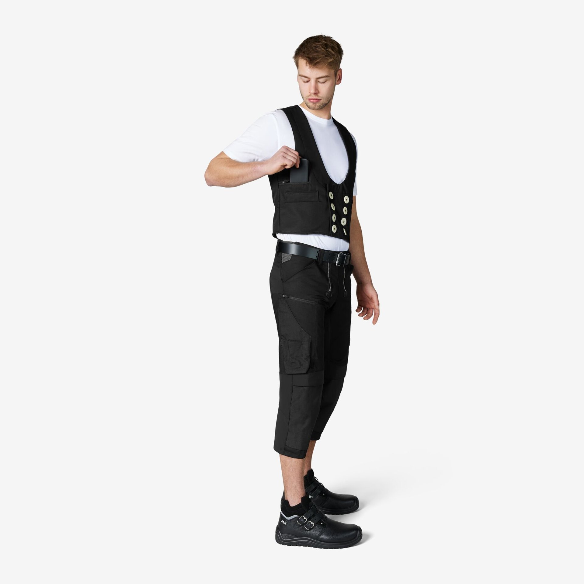 LOU Zunfthose Piratenform elastisch schwarz 56