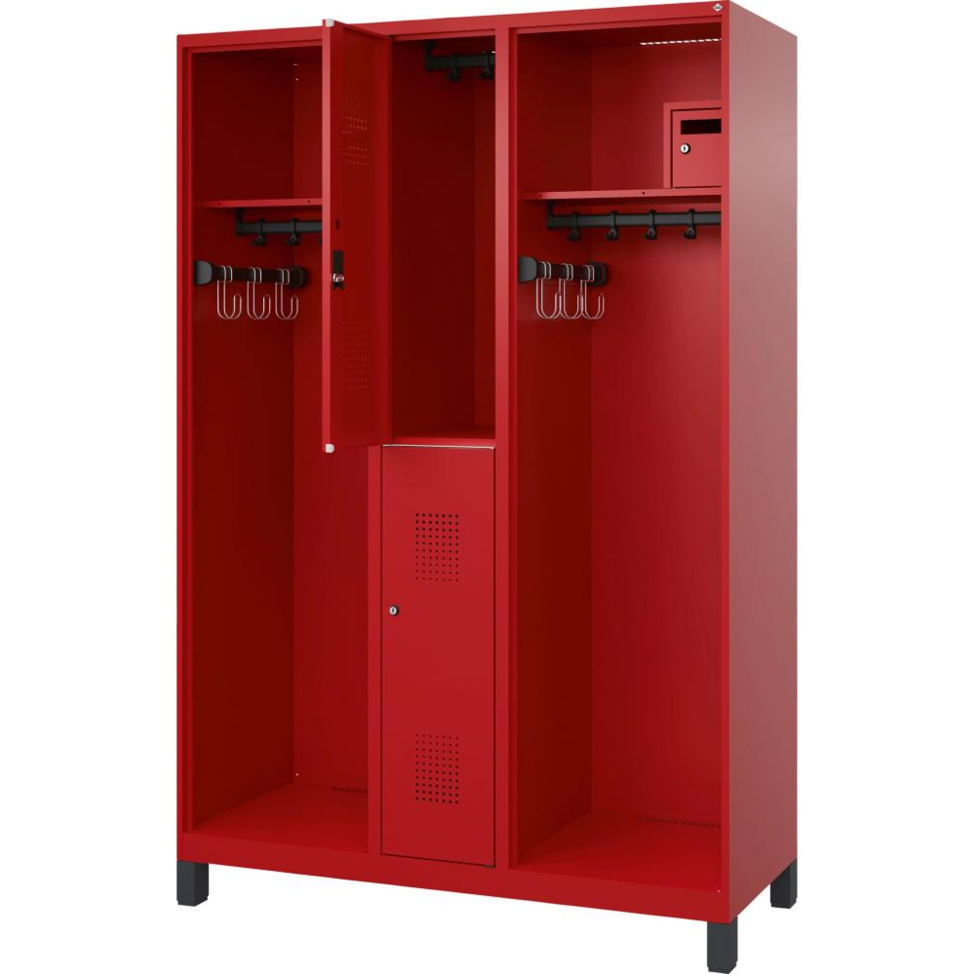 Feuerwehrgarderobenschrank MAXI, mit 100 mm Füßen