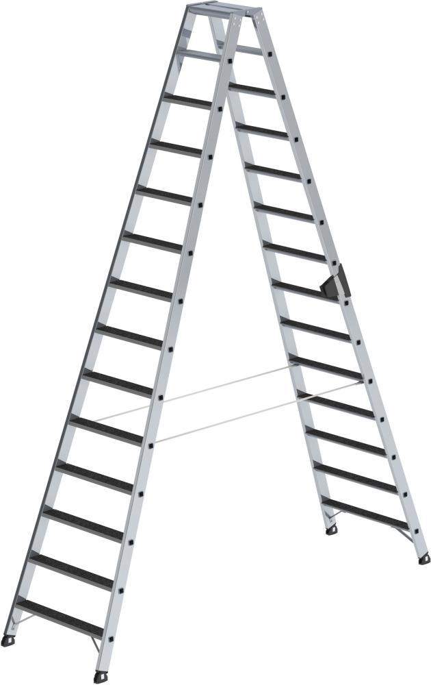 Alu-Stehleiter 2x14 St. m. clip-step R13