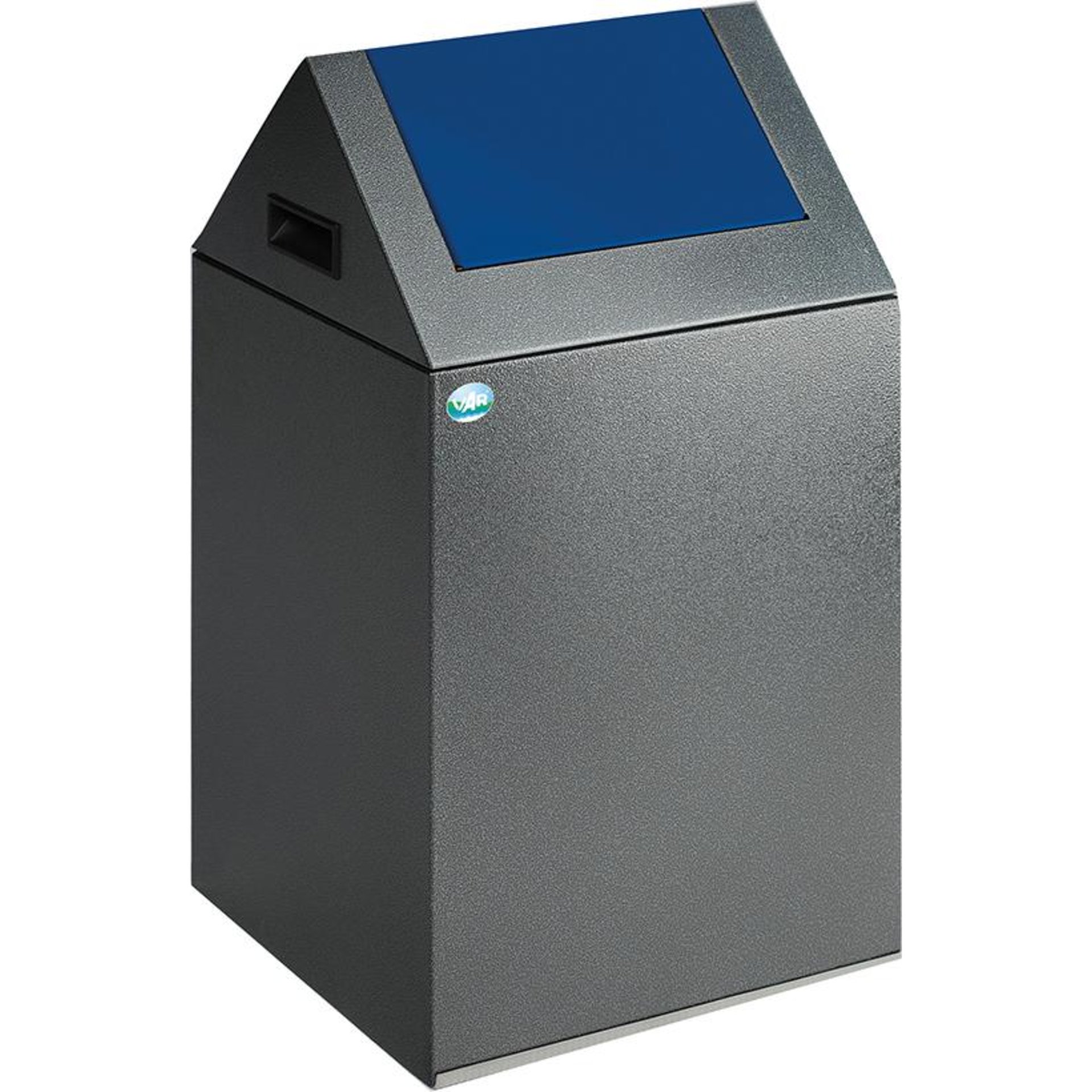 Wertstoffsammelgerät WSG 40 S antik-silber Einwurfklappe enzianblau
