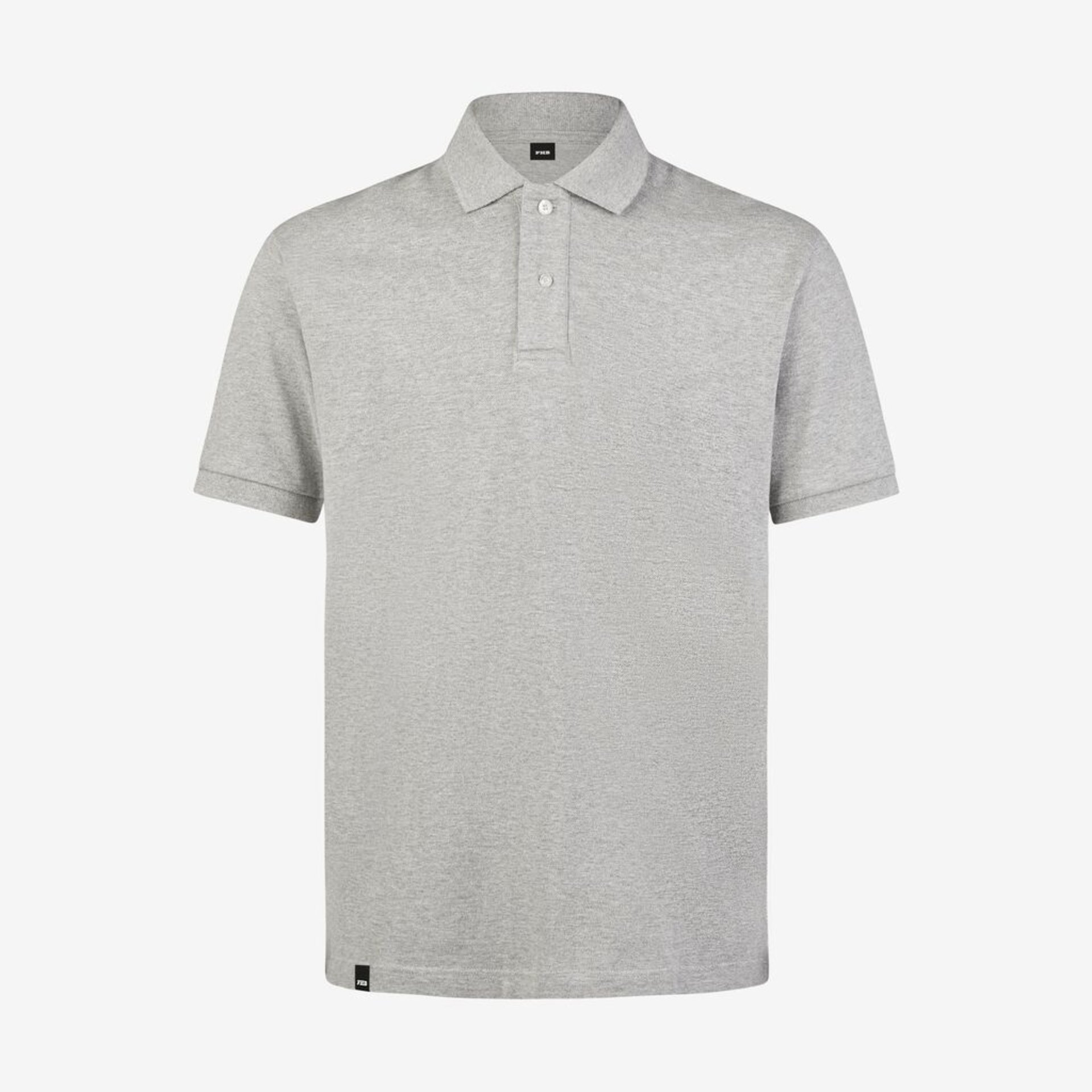 DANIEL Polo-Shirt einfarbig grau-meliert Gr. XS