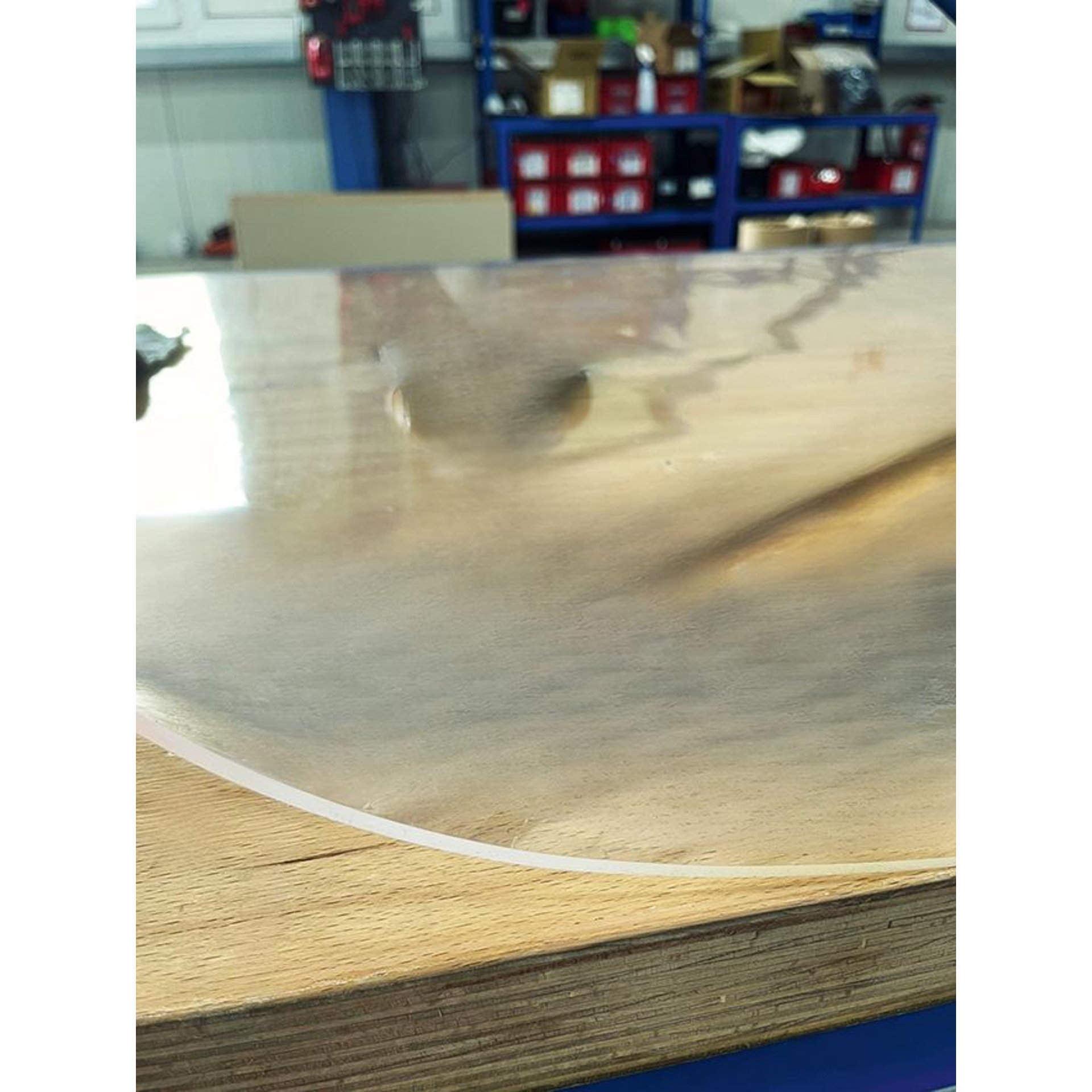 Weich-PVC Auflage B1500xT800xH3mm glasklar-transparent
