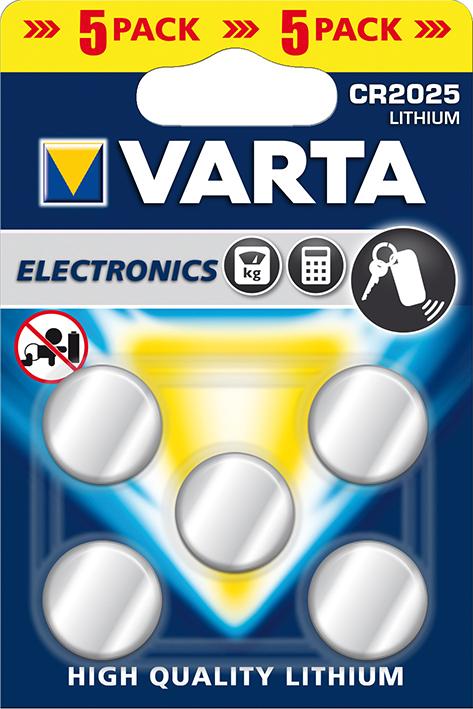 Varta Batterie Electronics CR2025 5er Blister