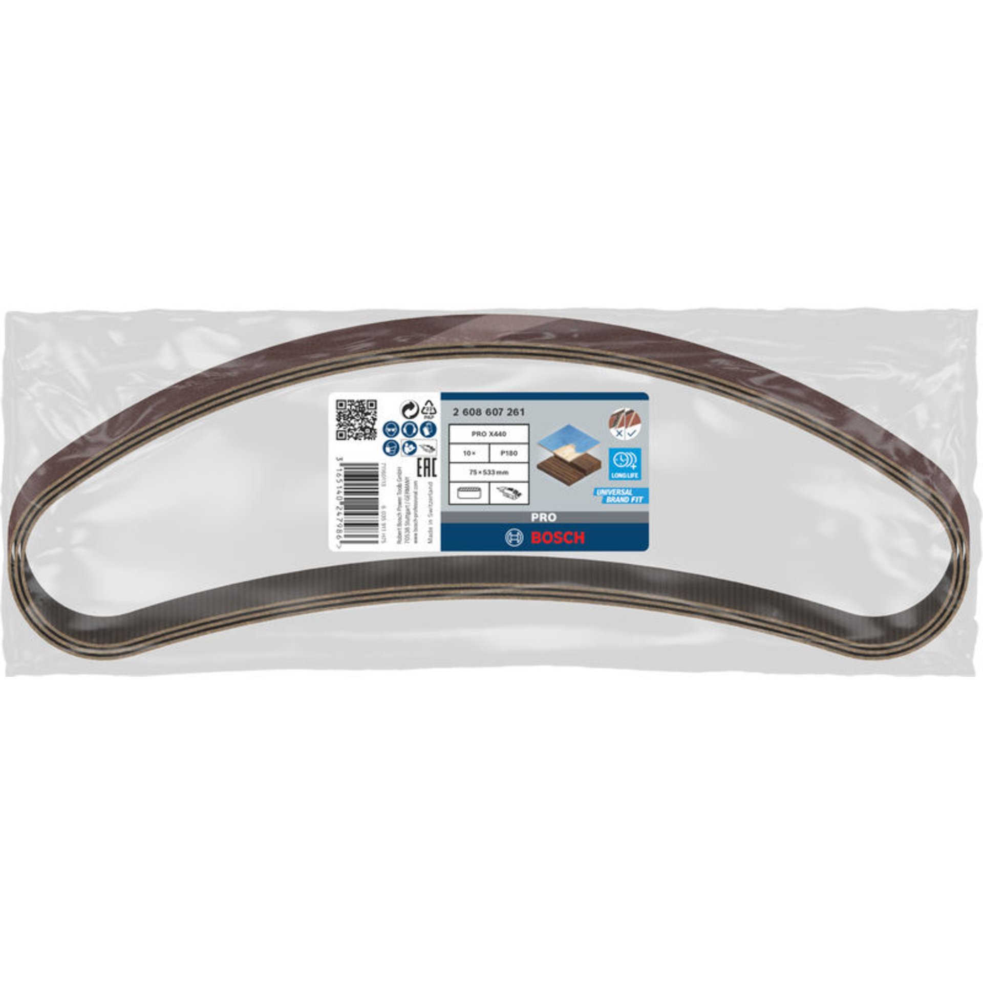 PRO X440 Schleifband, 75 x 533 mm, 180, 10-tlg.