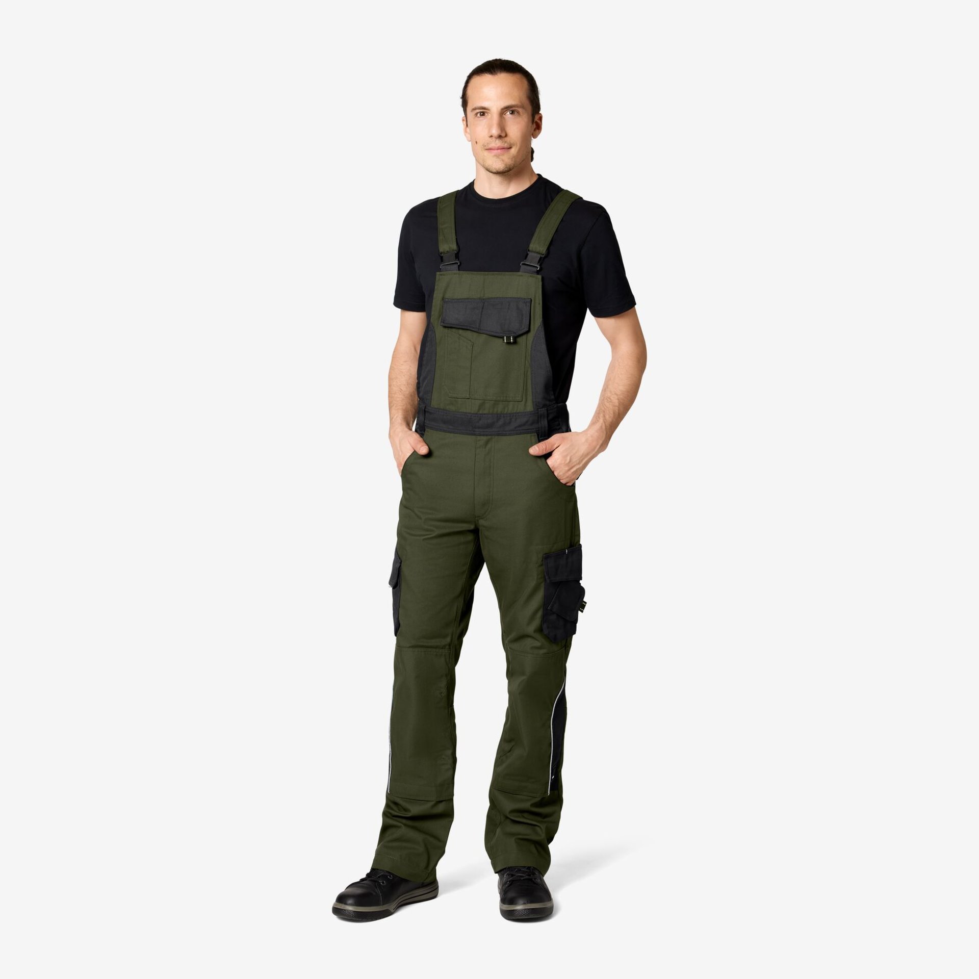 ECKHARD Latzhose oliv-schwarz 60