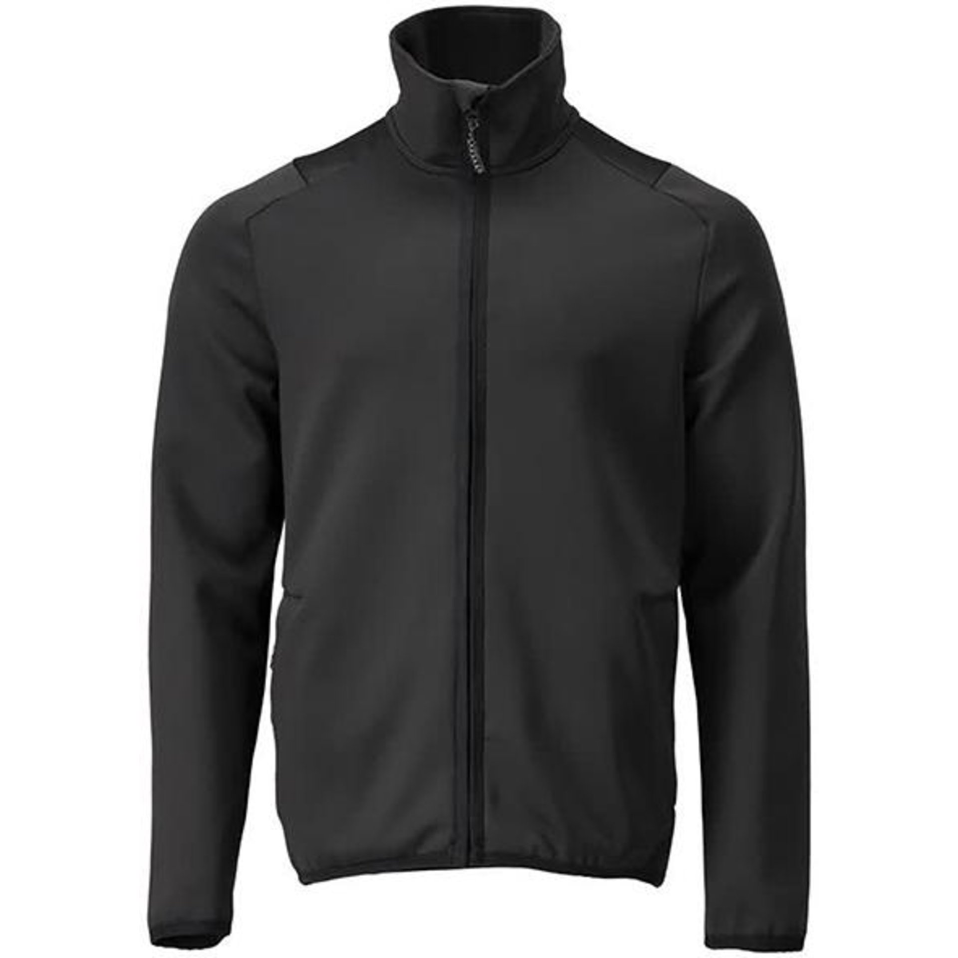 Fleecepullover m. RV, schwarz, XL