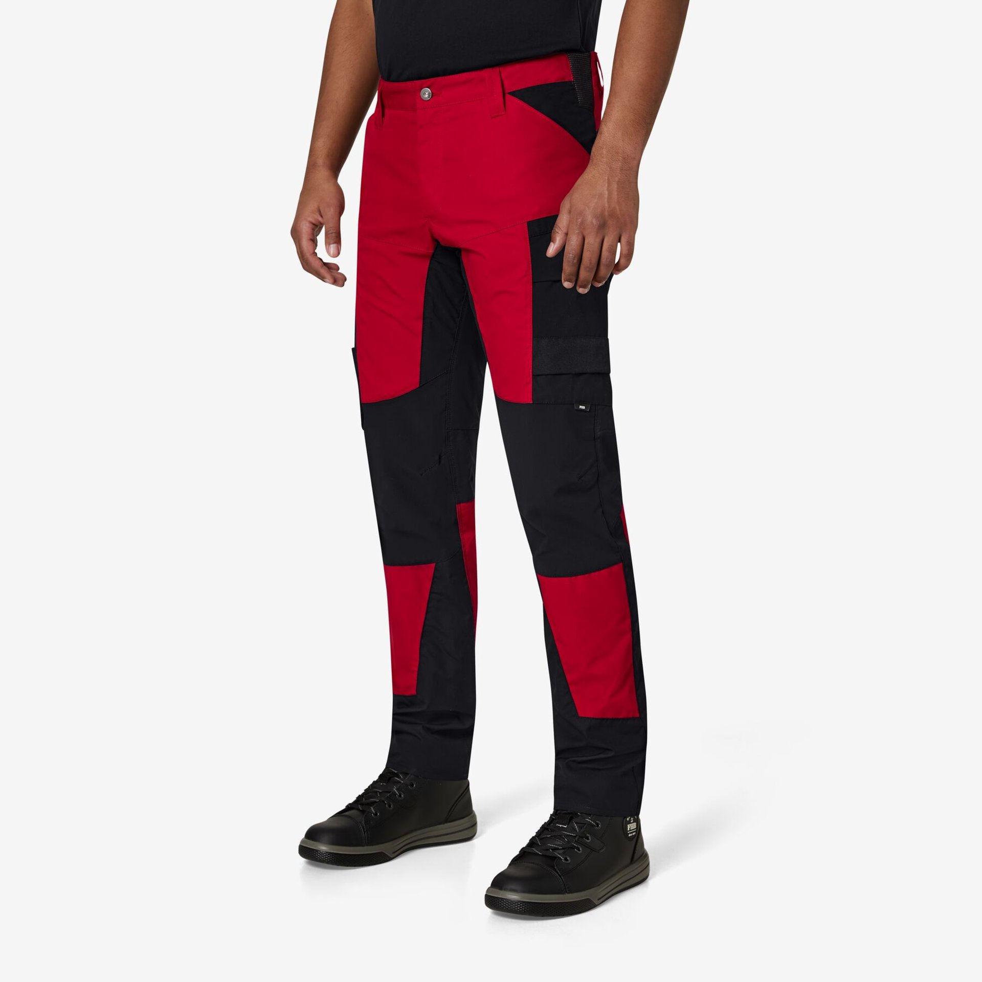 MIO Arbeitshose elastisch rot-schwarz 98