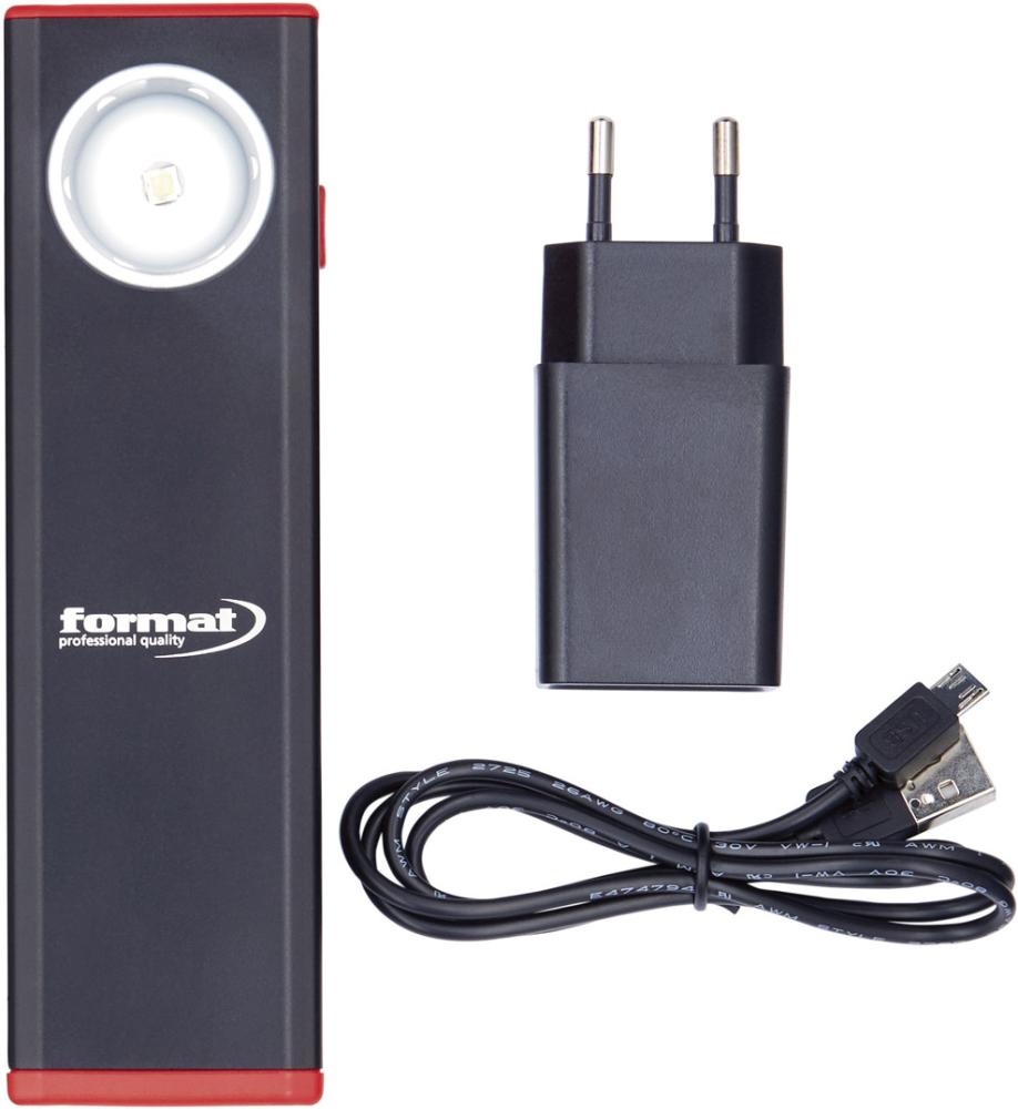 Handleuchte Akku LED Alu 380lm FORMAT