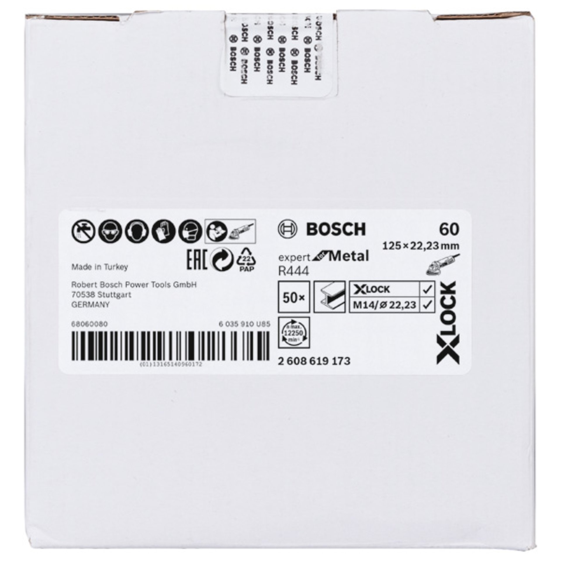 X-LOCK Fiberschleifscheibe, Ø125 mm, K 60, R444, Expert for Metal, 1 Stück