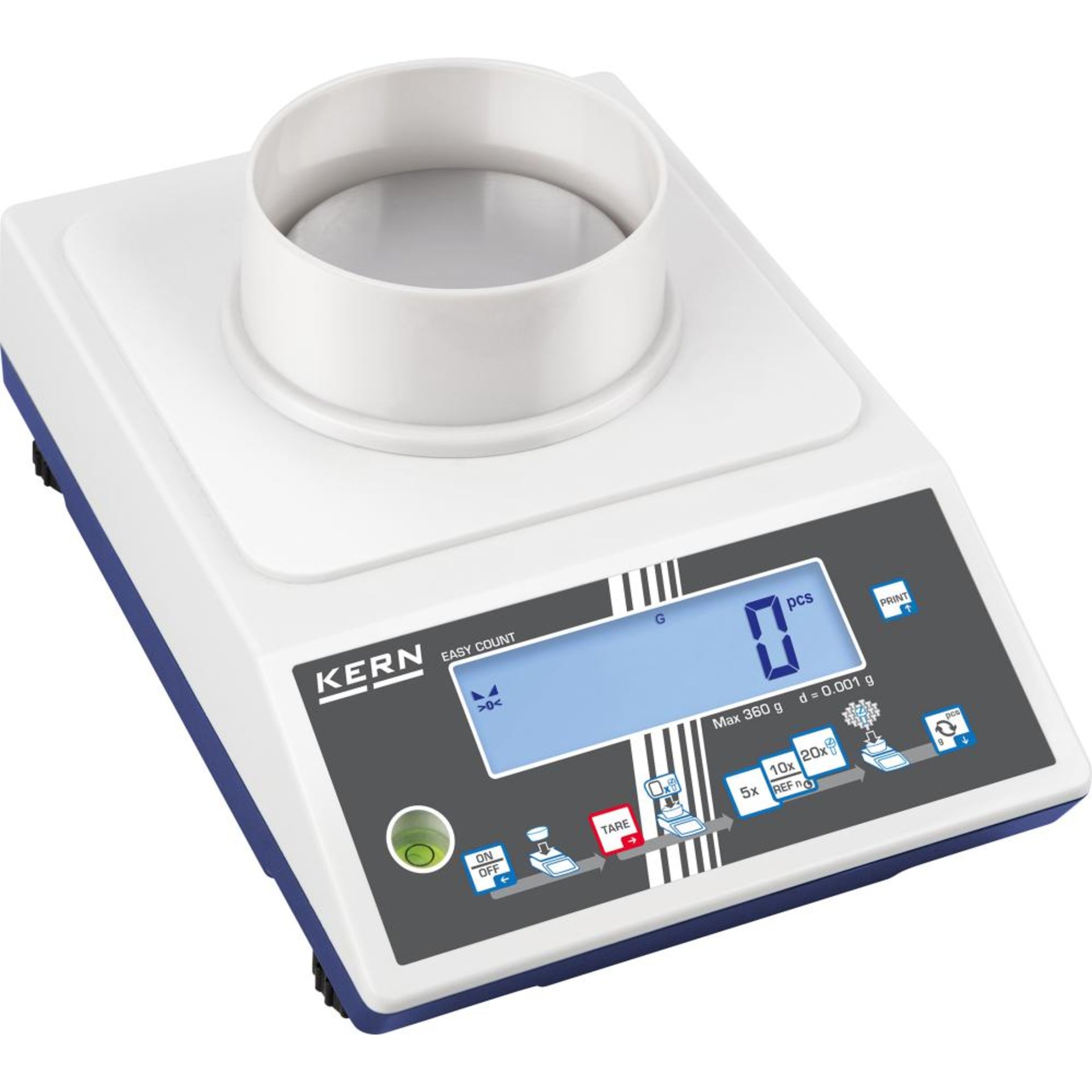IoT-Line Zählwaage CKE 360-3 Ablesbarkeit 0,001 g bis 0,36 kg