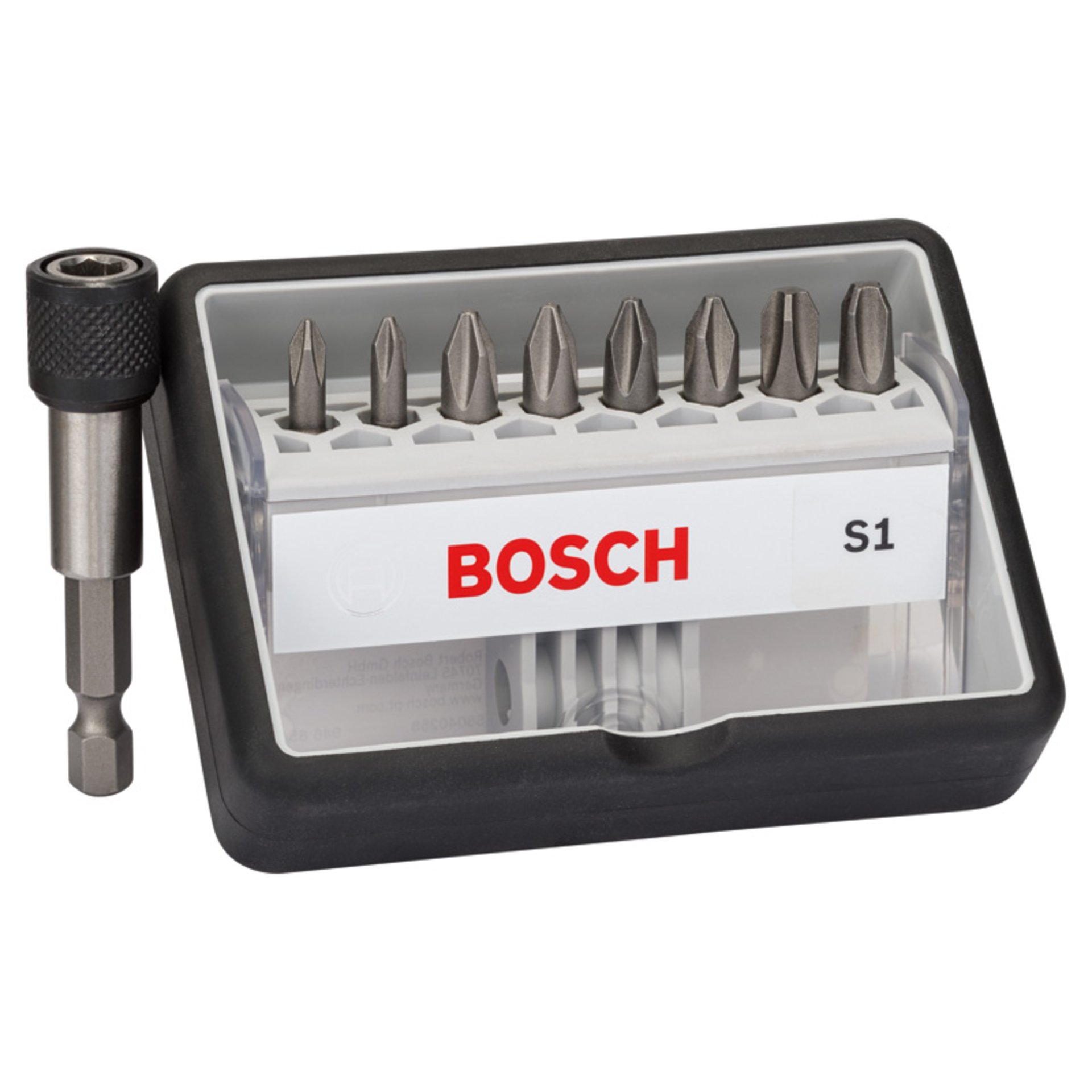 8+1-tlg. Schrauberbit-Set, Robust Line, S PH, Extra Hard-Ausführung