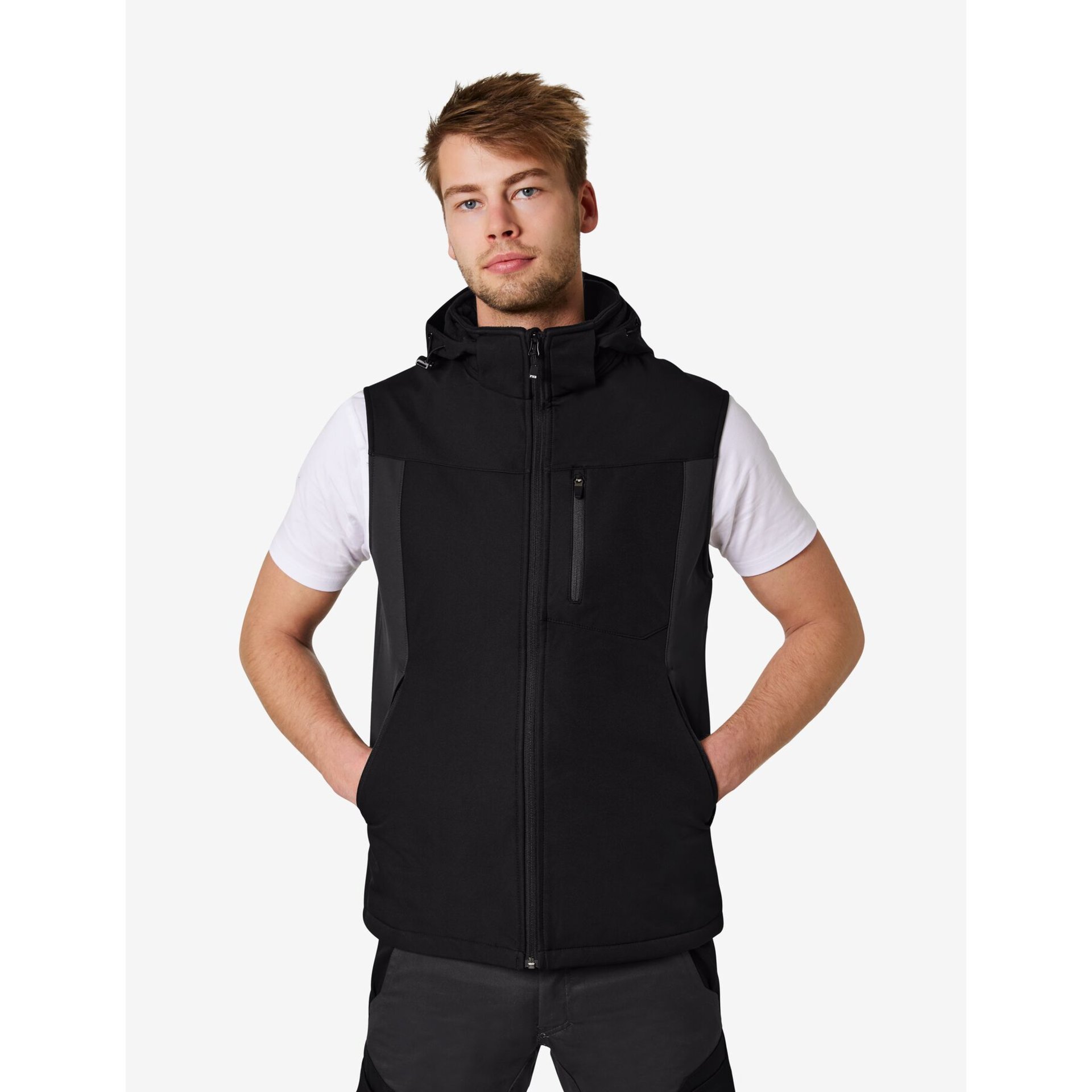 JUSTUS Softshell Weste anthrazit-schwarz 2XL