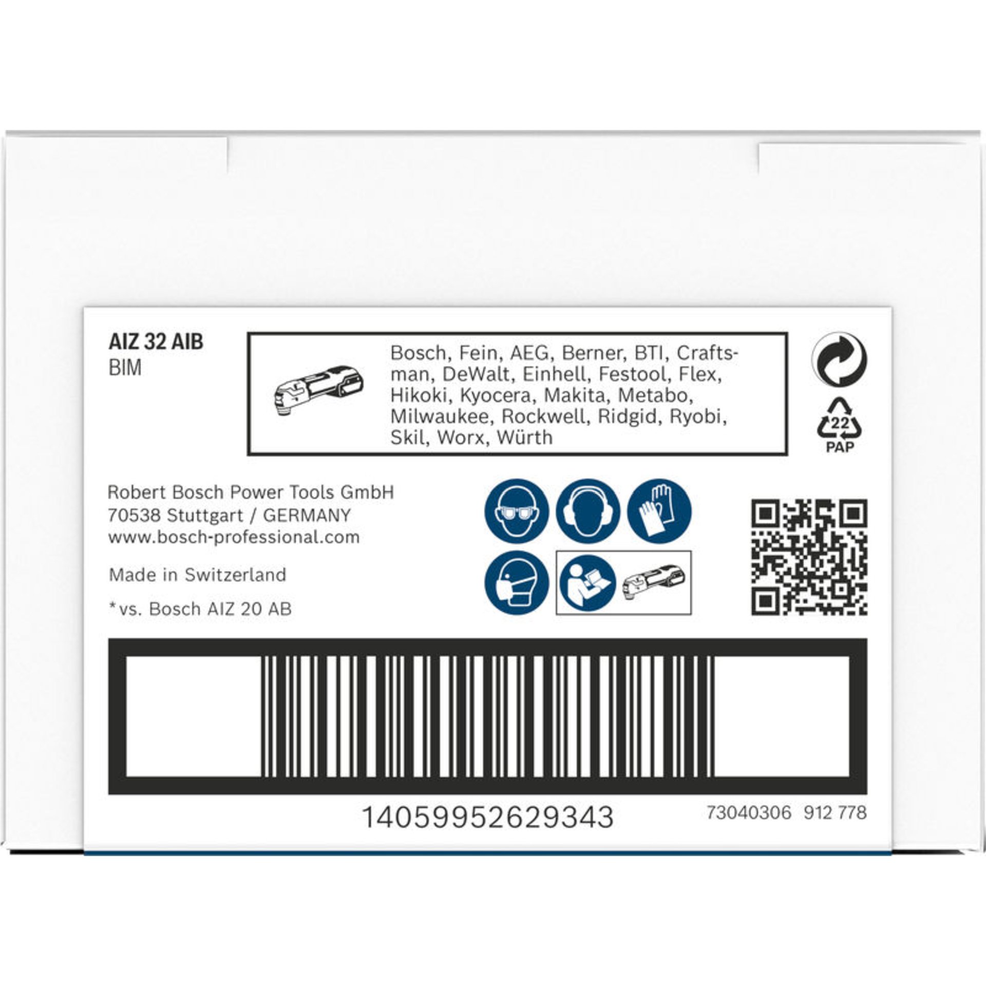 PRO AIZ 32 AIB Blatt für Multifunktionswerkzeuge, 32 x 50 mm, 25-tlg.