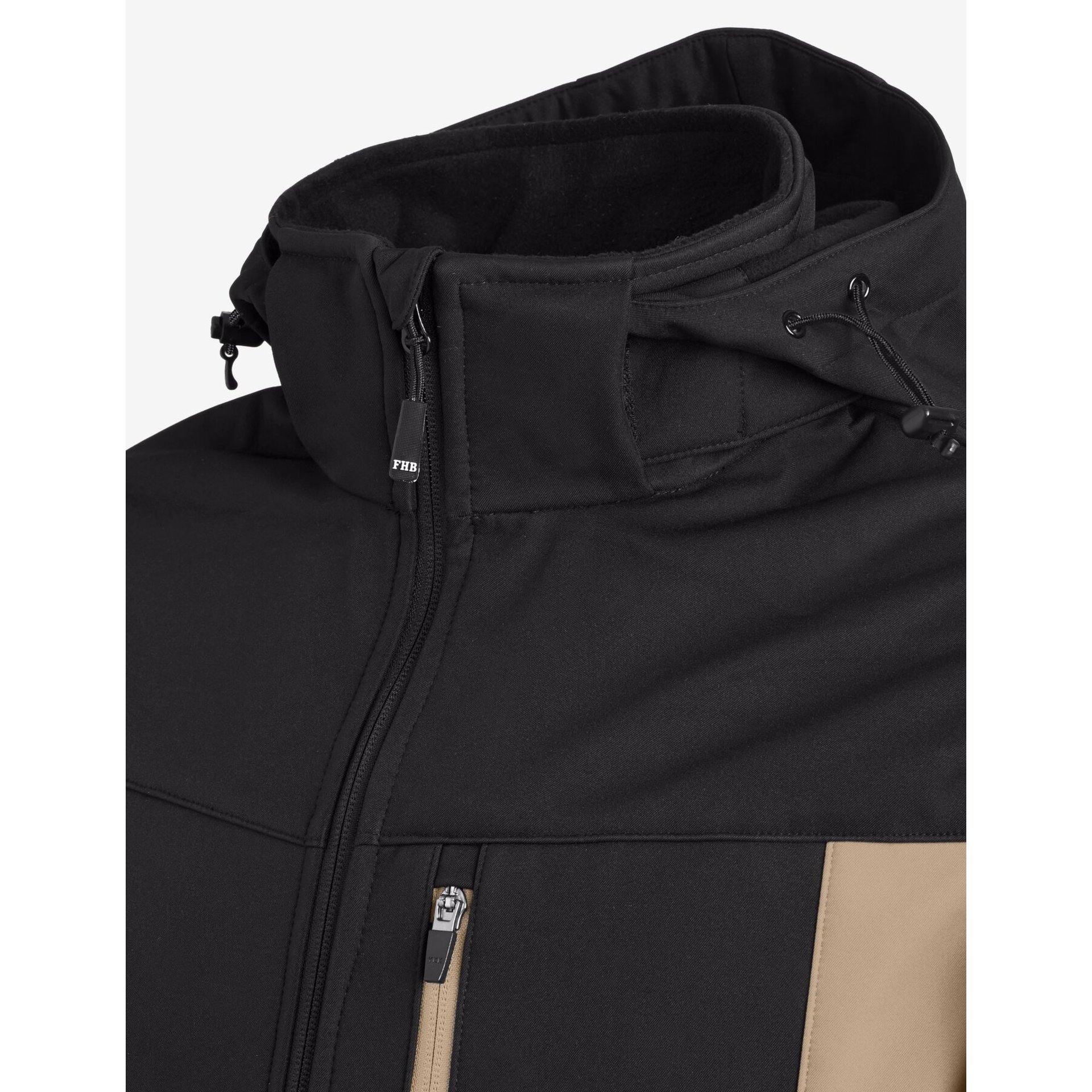 JUSTUS Softshell Weste beige-schwarz S