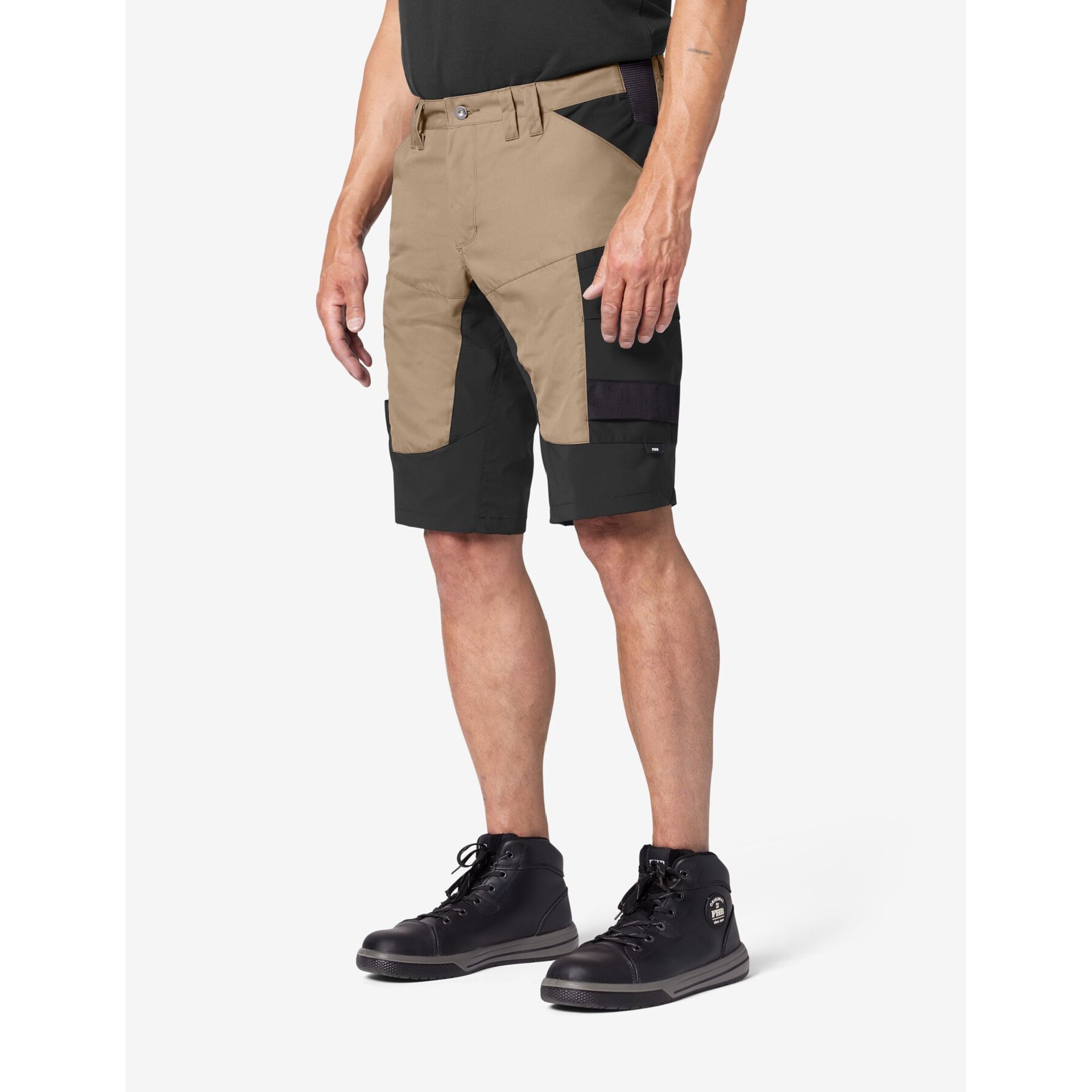KIM Bermuda elastisch beige-schwarz 58