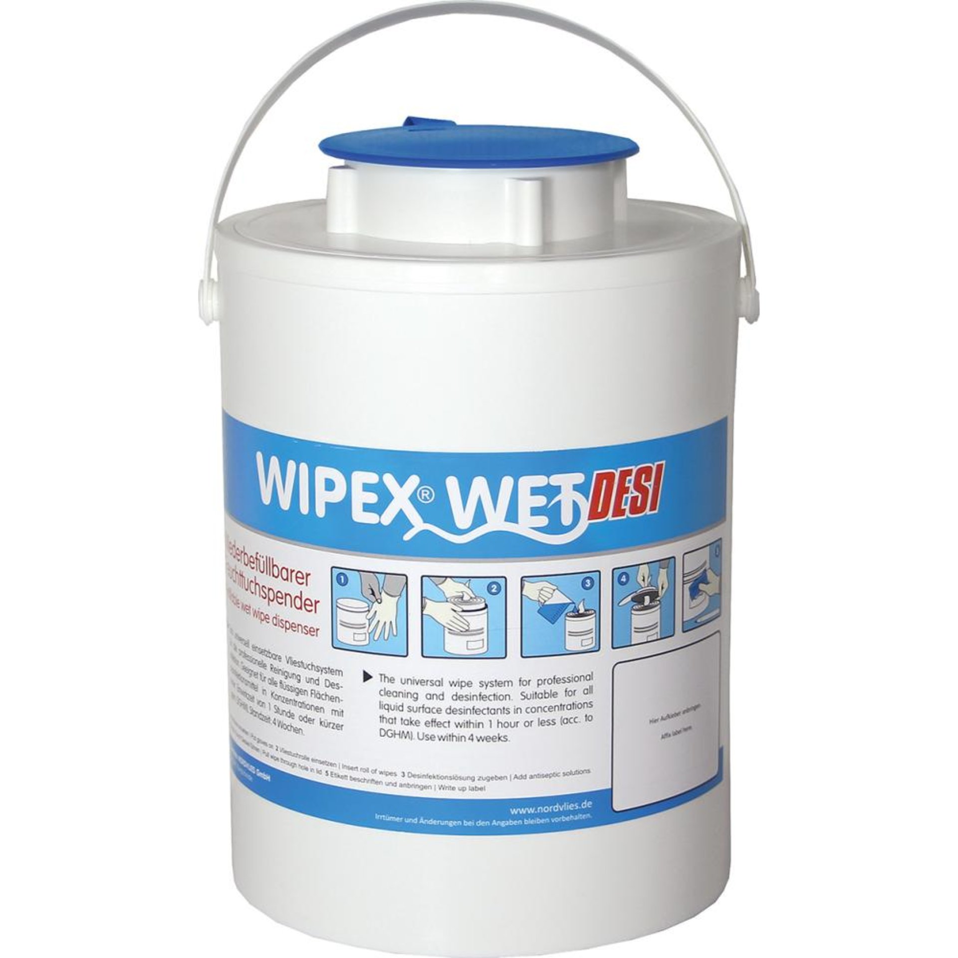 WIPEX-WET Feuchttuch- spender, blau Kunststoff