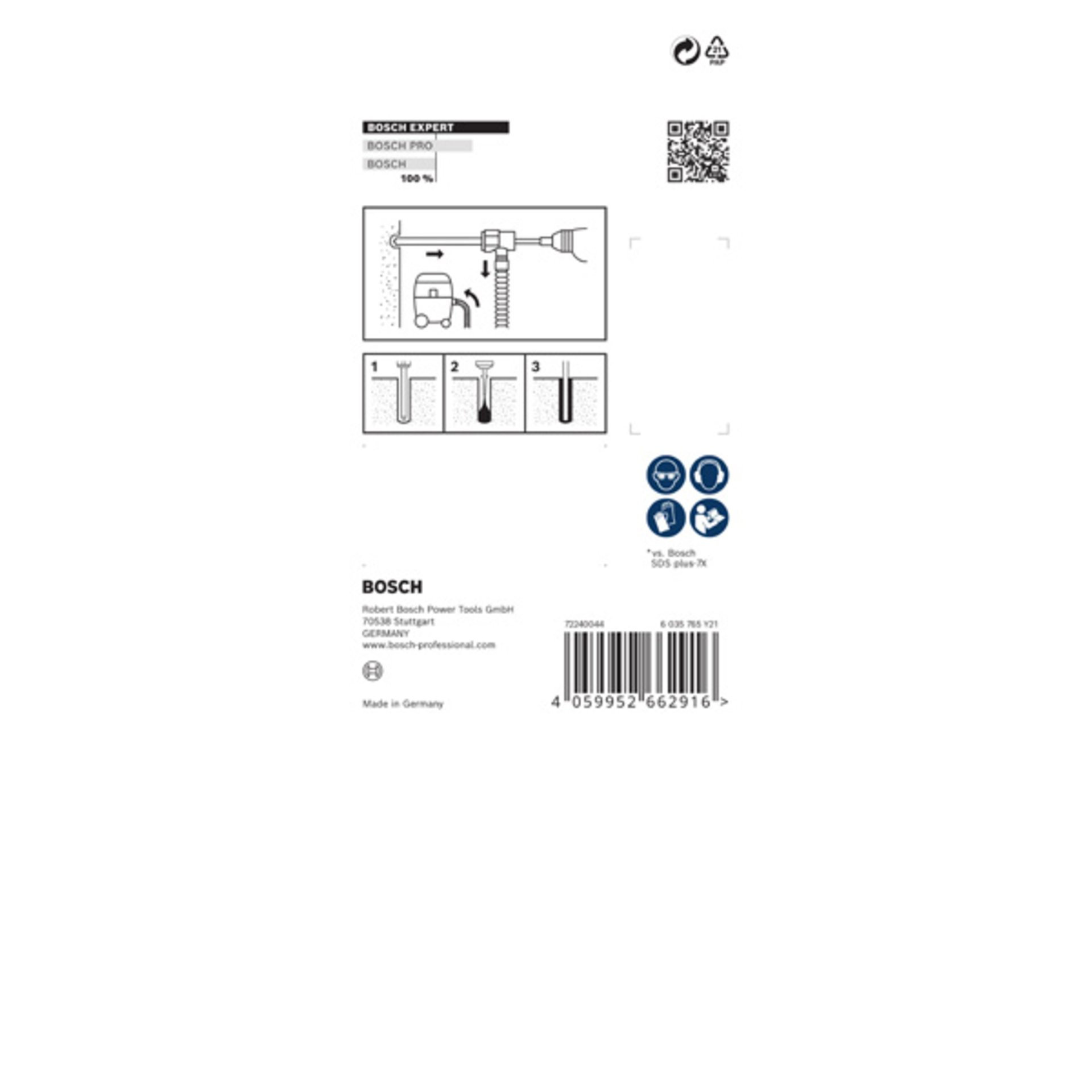 EXPERT SDS Clean plus-8X Hammerbohrer-Set 8 x 100 x 225 mm