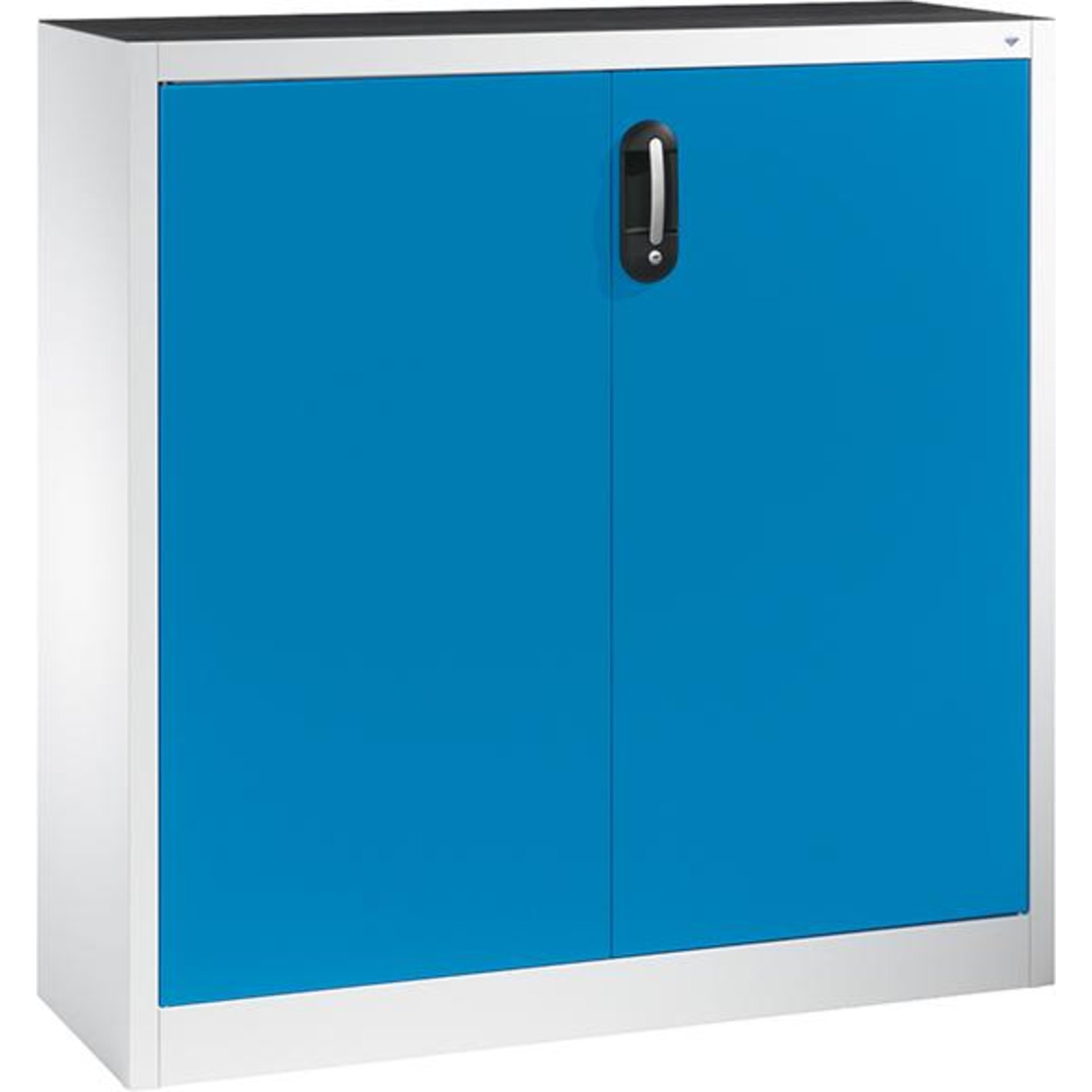 Beistellschrank B930xT400xH1200 mm RAL 7035/5012,2Fachböden Tragkraft 70kg