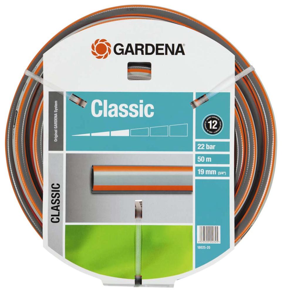 Gardena Gartenschlauch Classic 19mm (3/4") 50m, ohne Anschlüsse, Meterware