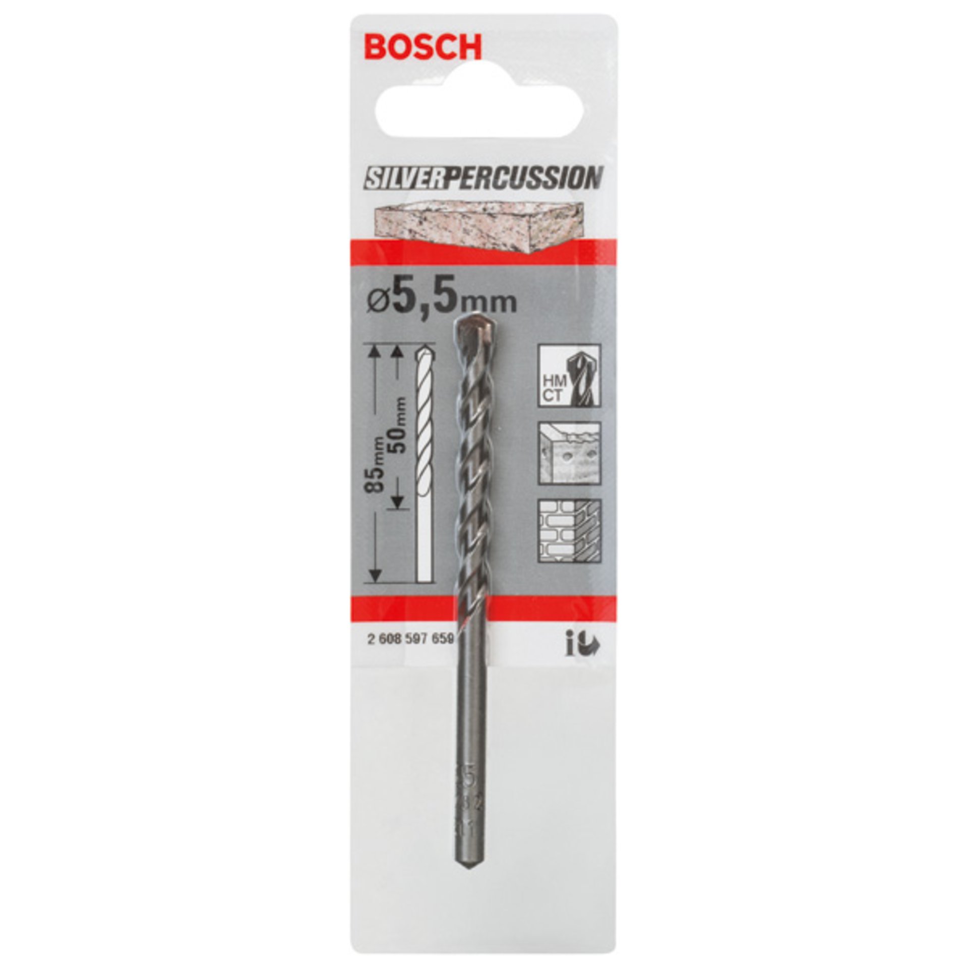 Betonbohrer CYL-3, 5,5 x 50 x 85 mm, d 4,5 mm, 1er-Pack