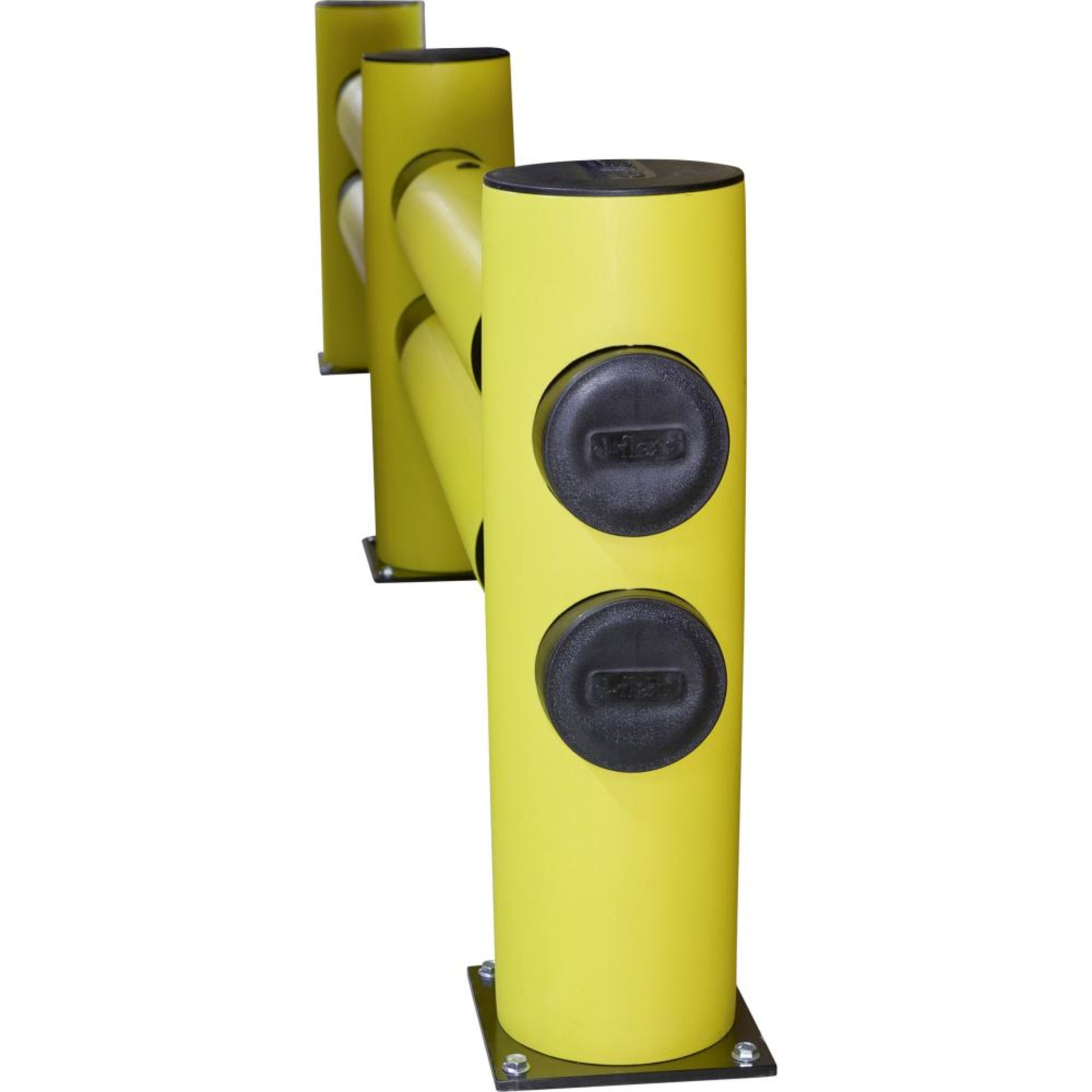 Endpfosten für Barriere Hotel H706xB600xD200 mm schwarz/gelb