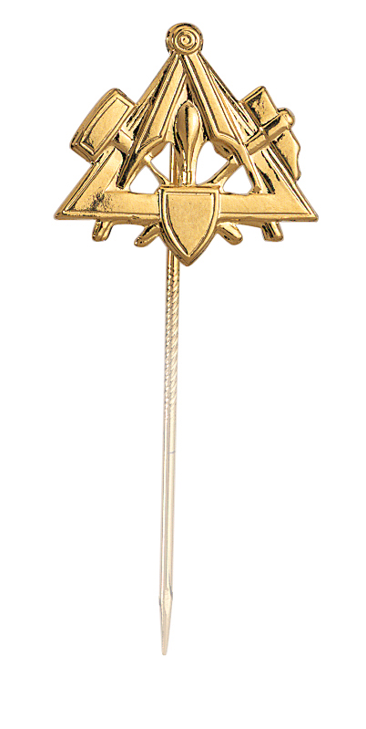 FHB EBERHARD Anstecknadel Maurer gold
