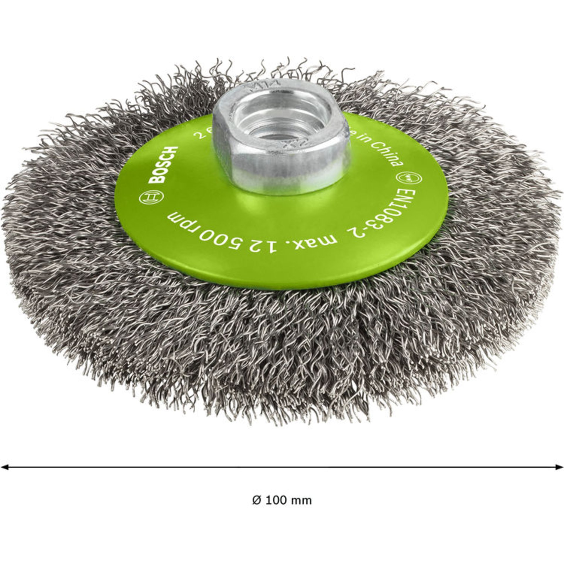 PRO Stainless Steel clean Kegelbürste, 100 x 0,35 mm, Gewinde