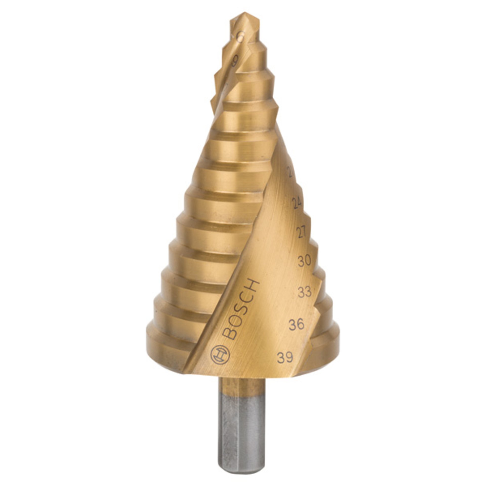 Stufenbohrer HSS-TiN, 6 - 39 mm, 10 mm, 93,5 mm, 12 Stufen