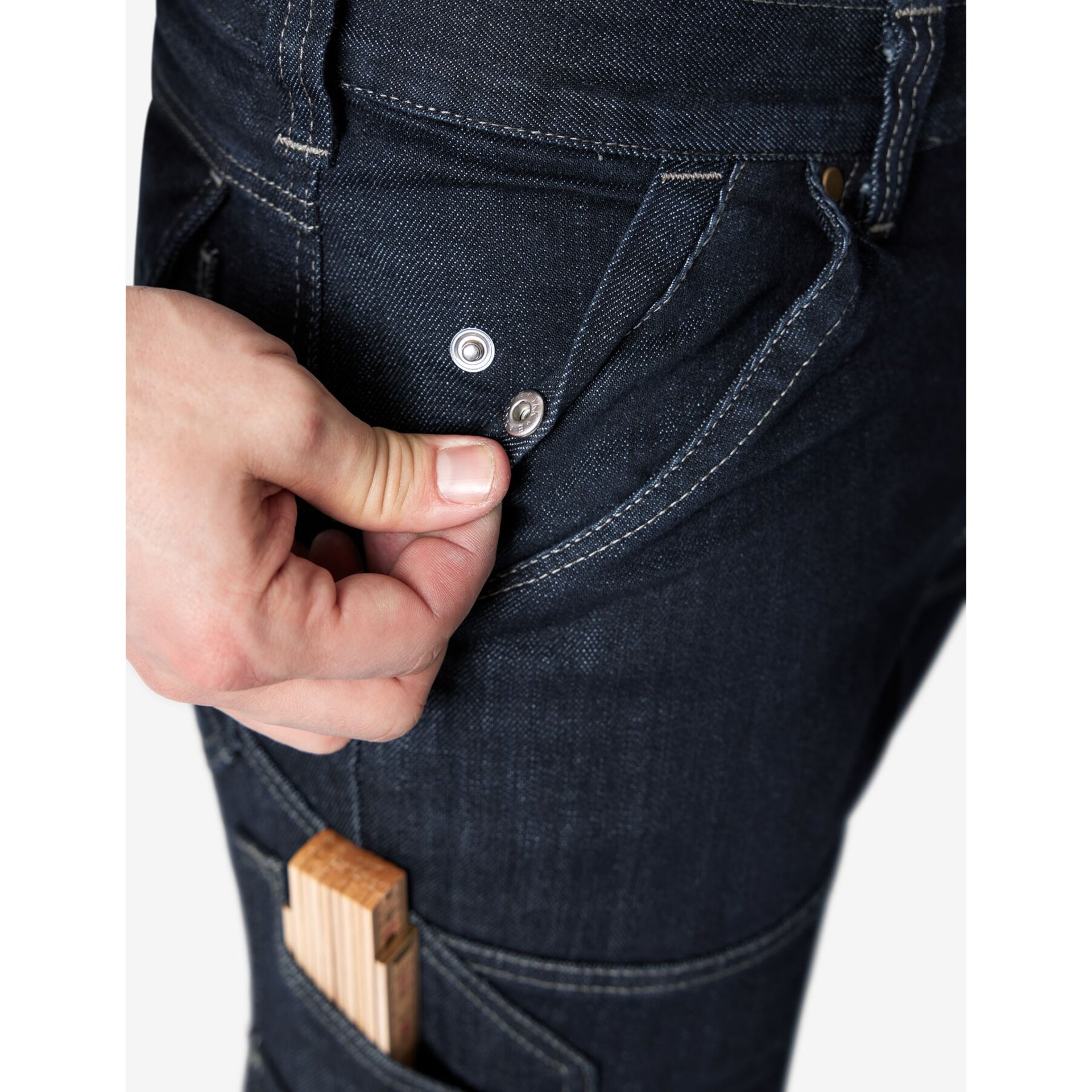 WILHELM Stretch-Jeans Arbeitshose schwarzblau 54