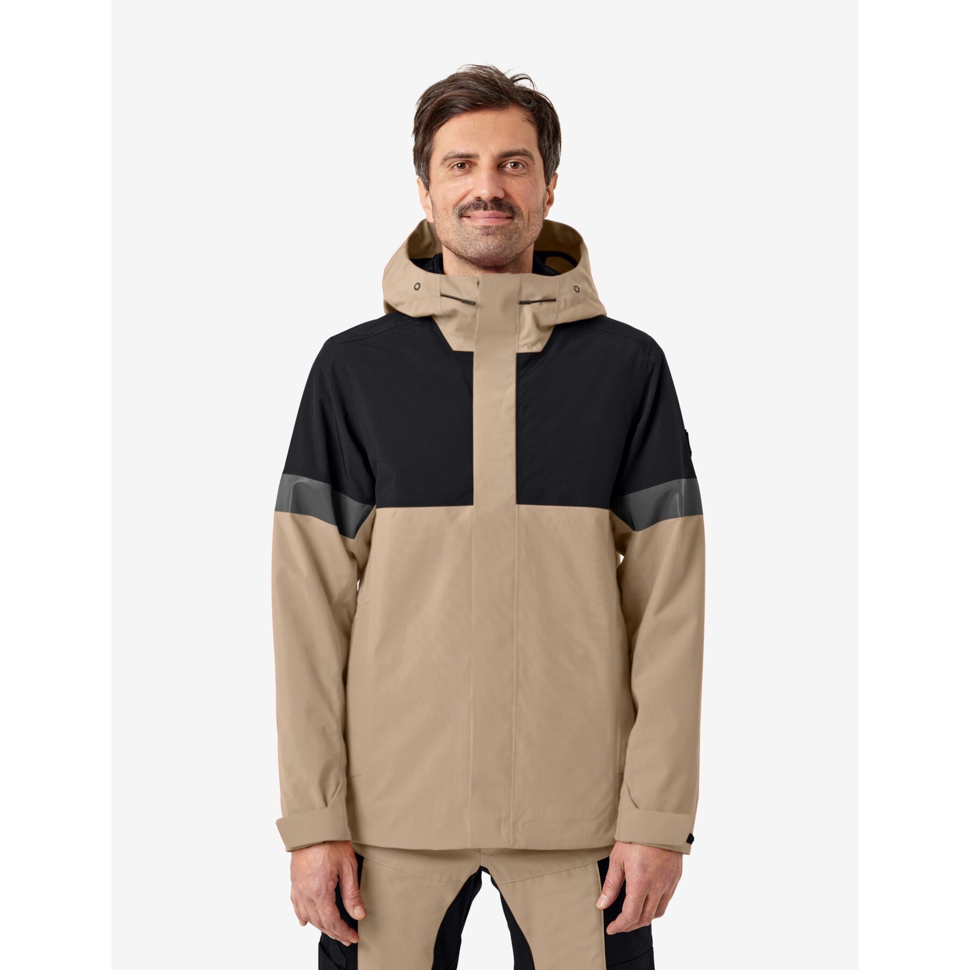 LUCA Hardshell-Jacke beige-schwarz M