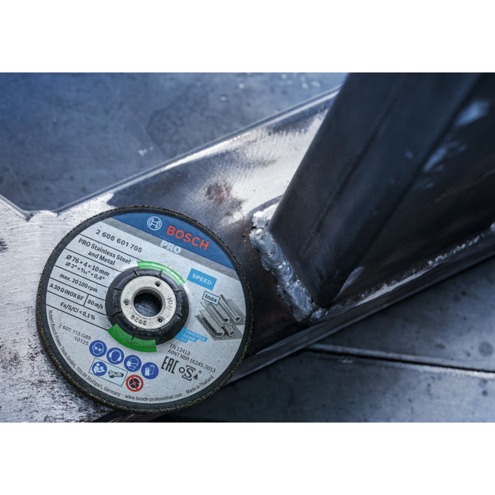 PRO Stainless Steel and Metal Schleifscheibe, 76 x 4 x 10 mm
