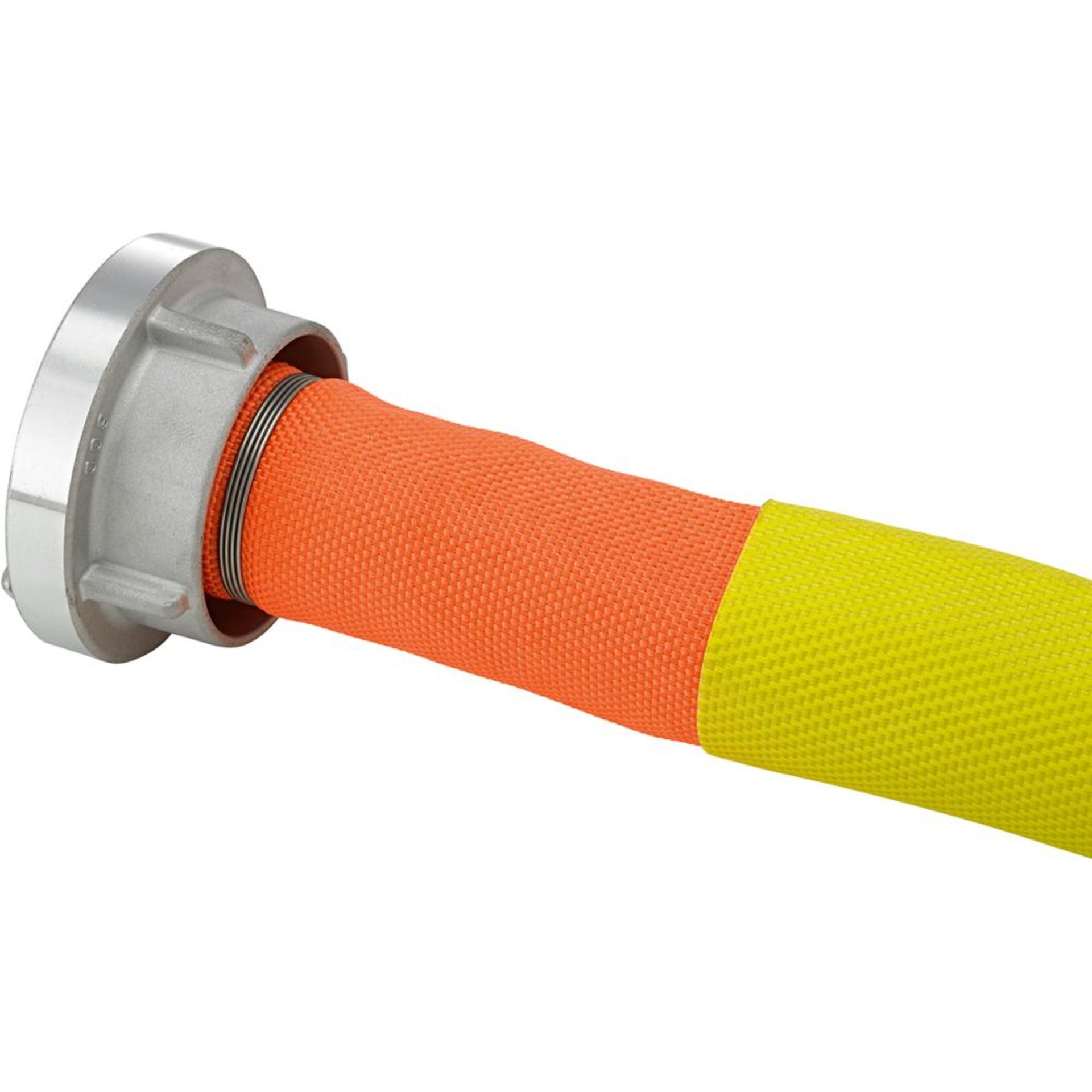 Bau-/Industrieflach schlauch, orange, C/52mm mit 2 Leckageschiebern, STORZ Kuppl. 5m FORTIS