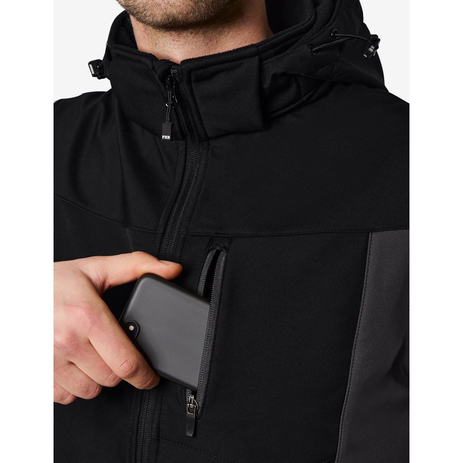 JANNIK Softshell-Jacke anthrazit-schwarz XS