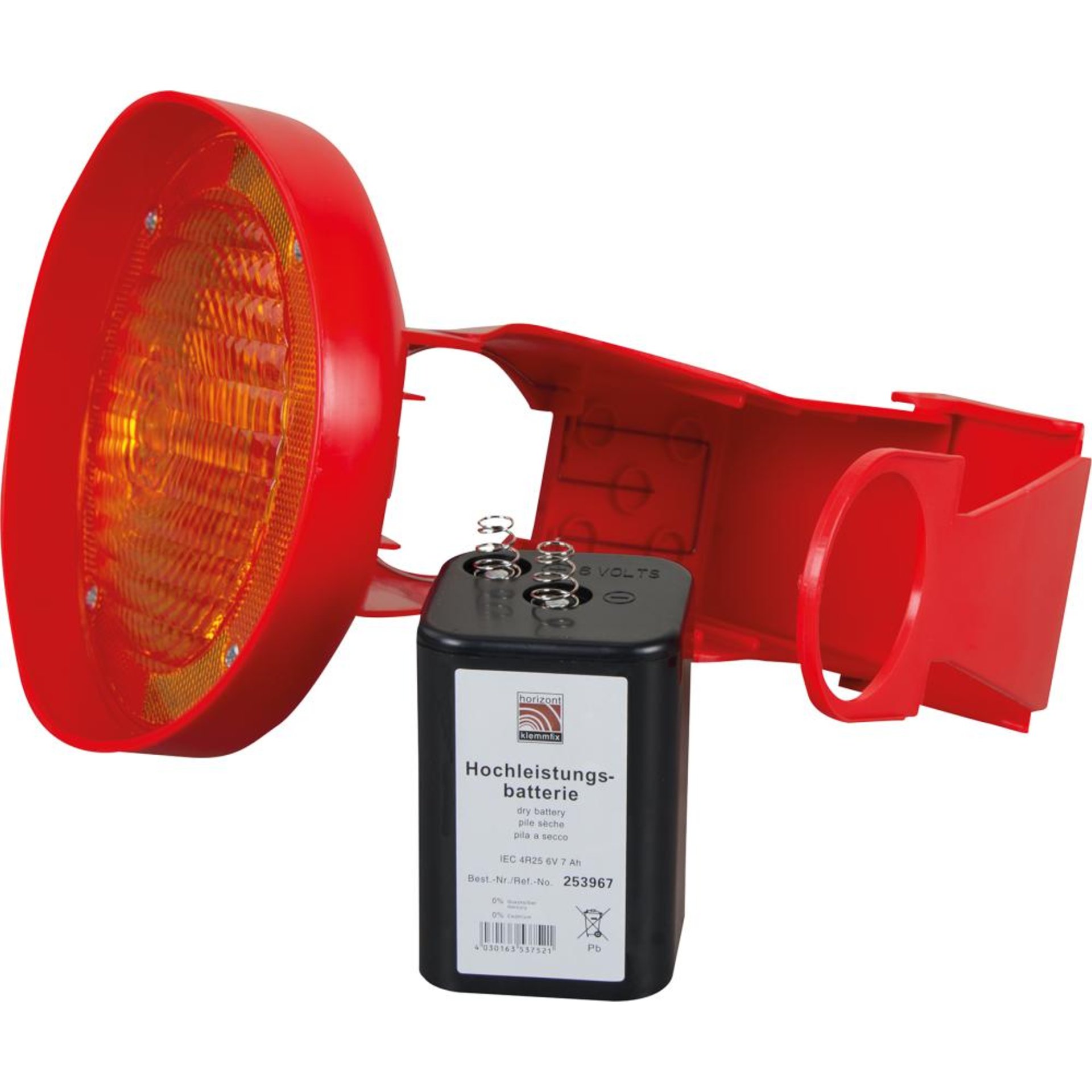 Leitkegel-LED-Leuchte ConeFix, einseitig gelb
