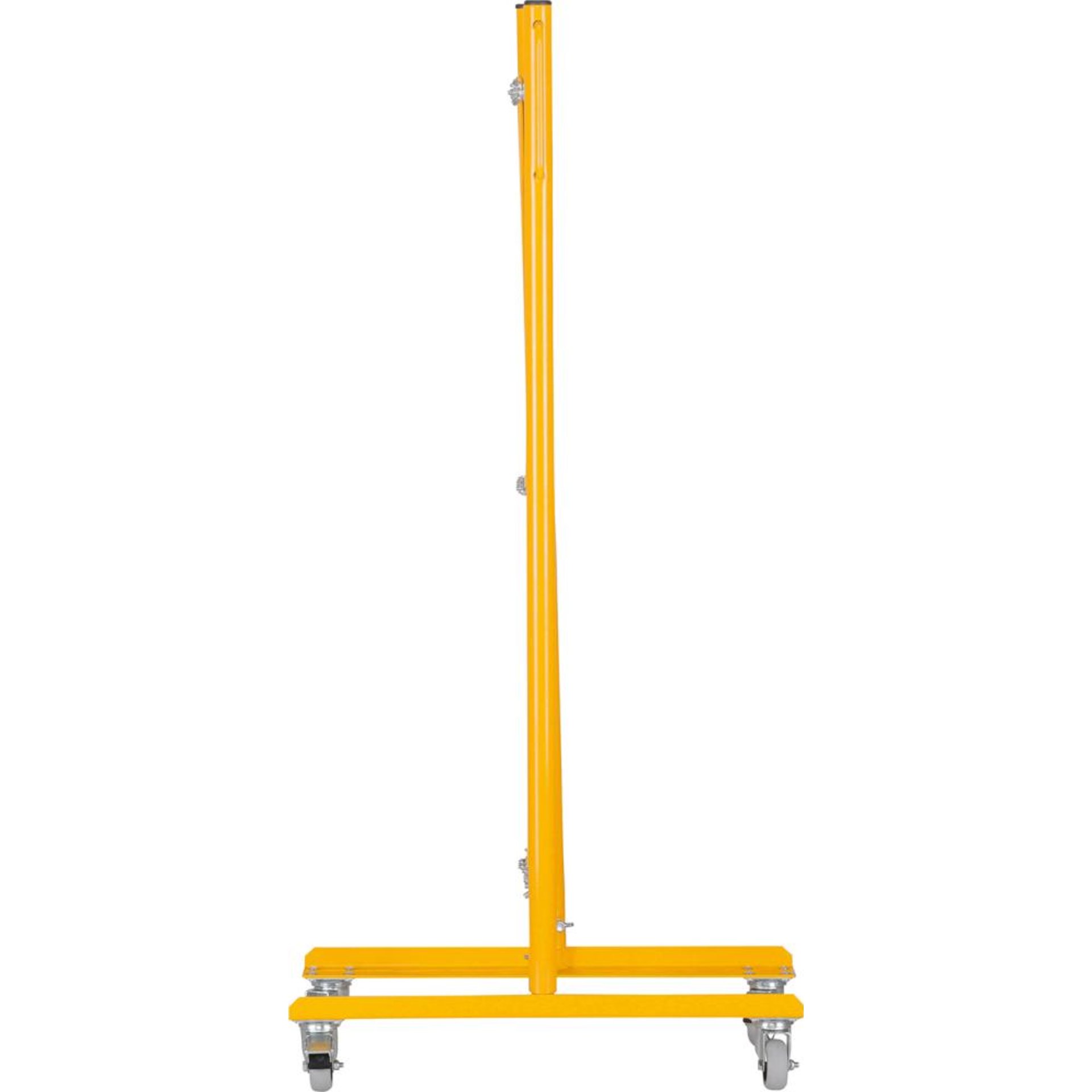 Scherengitter H 1050mm, L bis 3600mm gelb/schwarz mit Rollenfüße