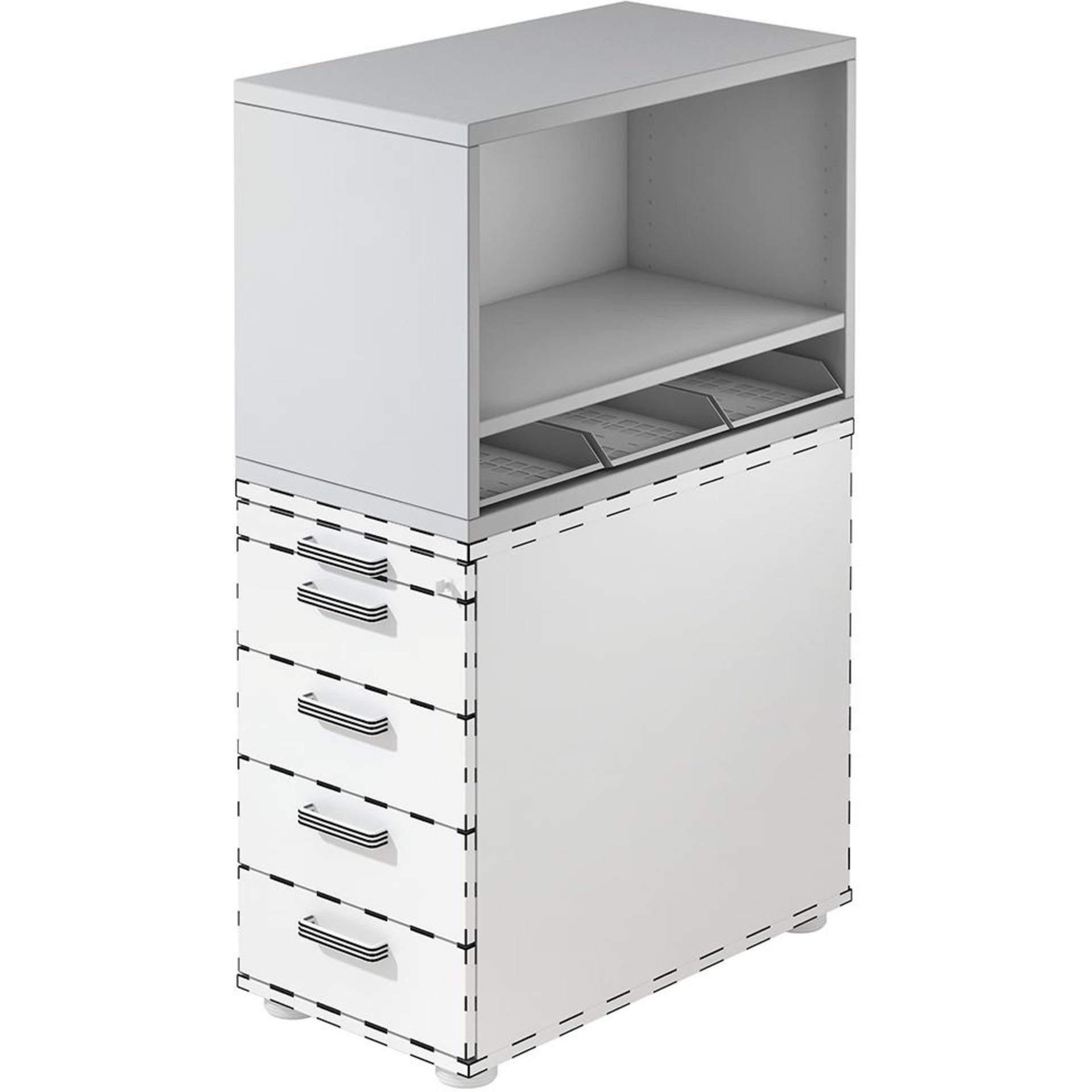 Aufsatzschrank 428x800x720-760 Grau