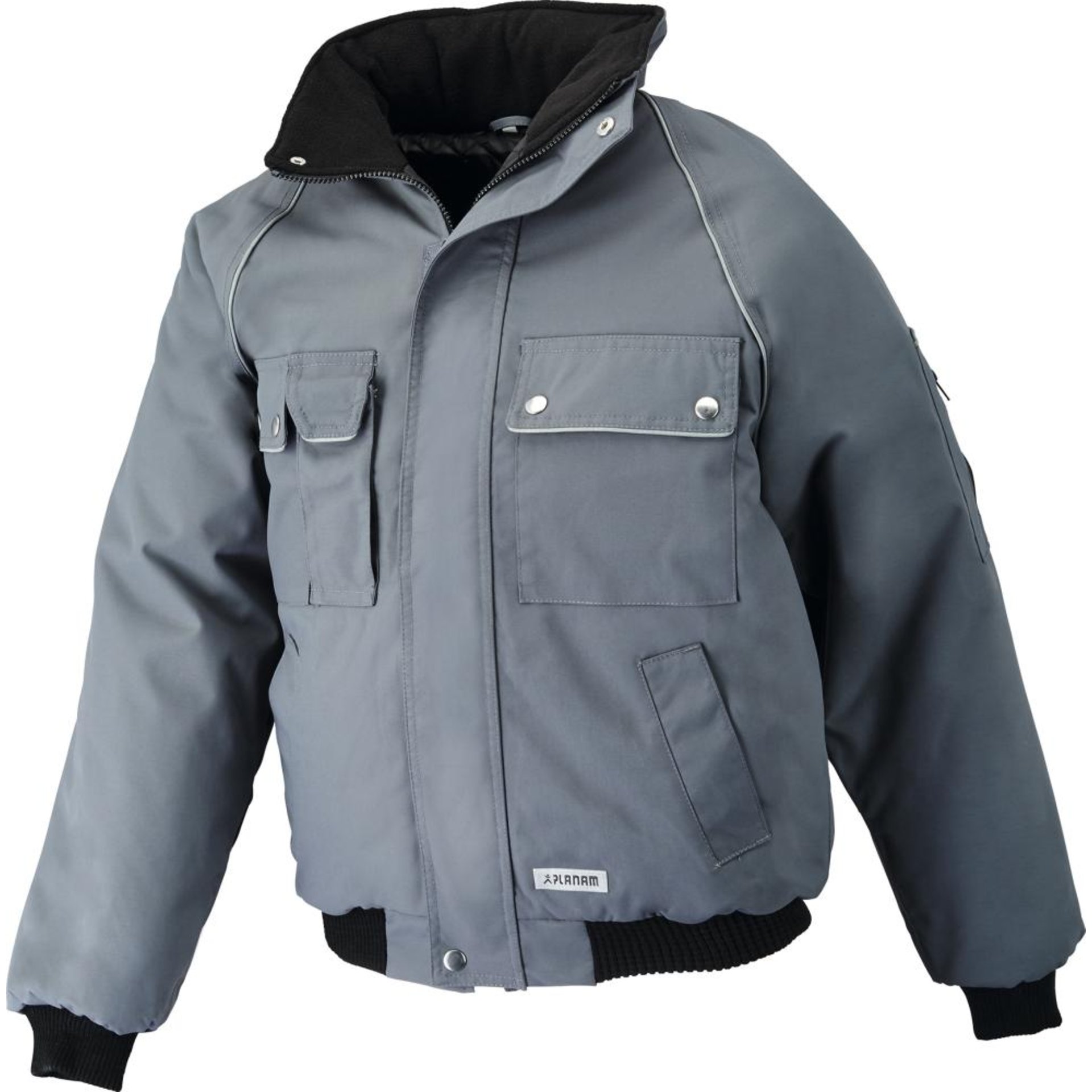 Winter-Blouson,Canvas Gr.2XL,grau/schwarz