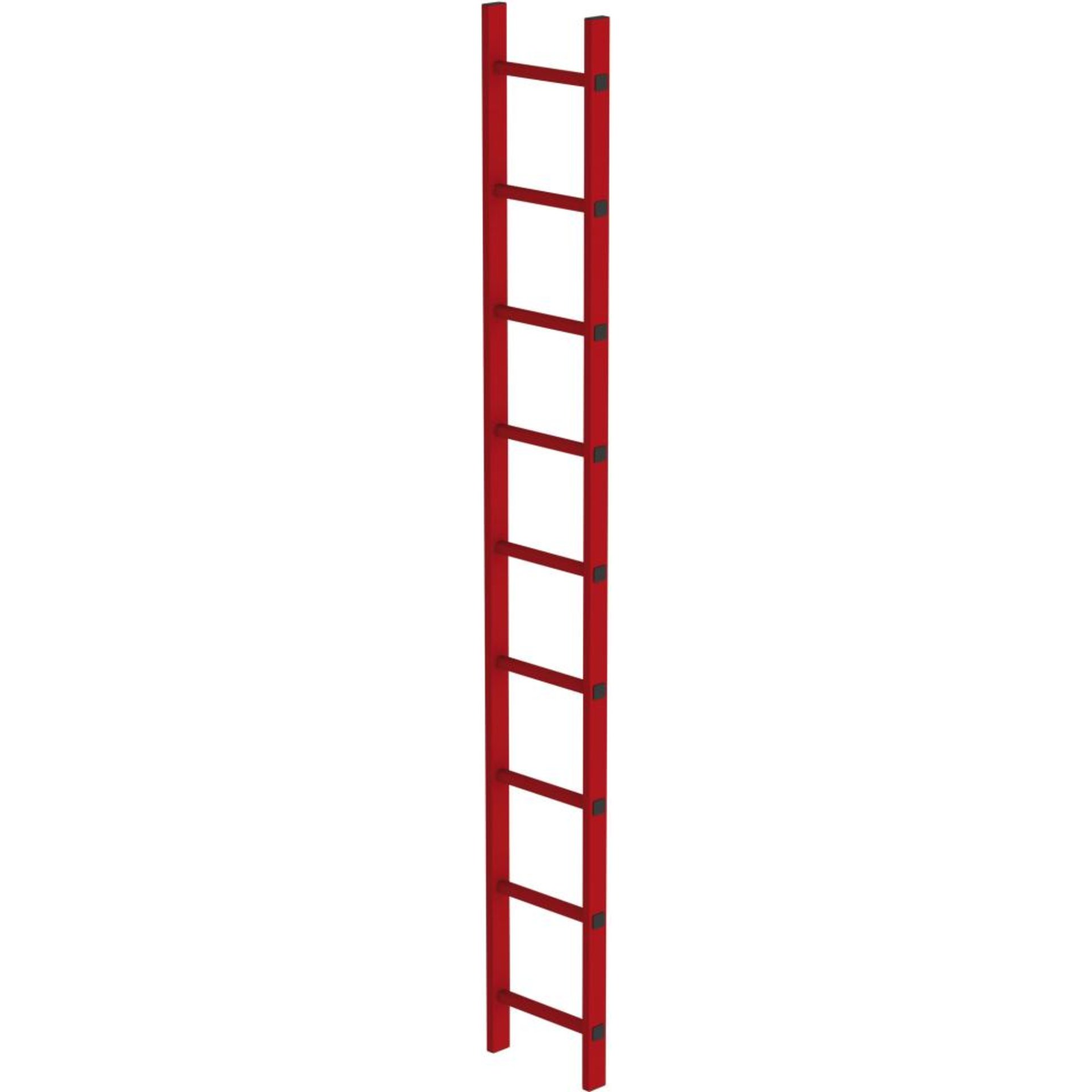 Schachtleiter 9 Sprossen L 2,52 m B350 mm LW 300 mm GFK