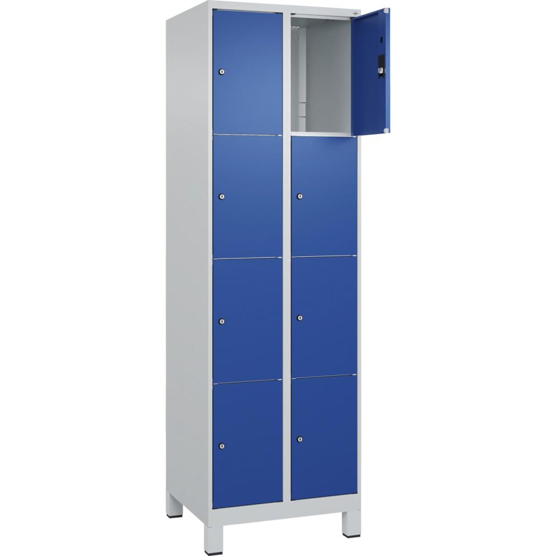 Fächerschrank Classic PLUS, 4 Türen übereinander, mit Füßen