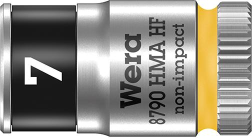 Wera Steckschlüsseleinsatz mit Haltefunktion 6-kant lang 1/4" 7x mm