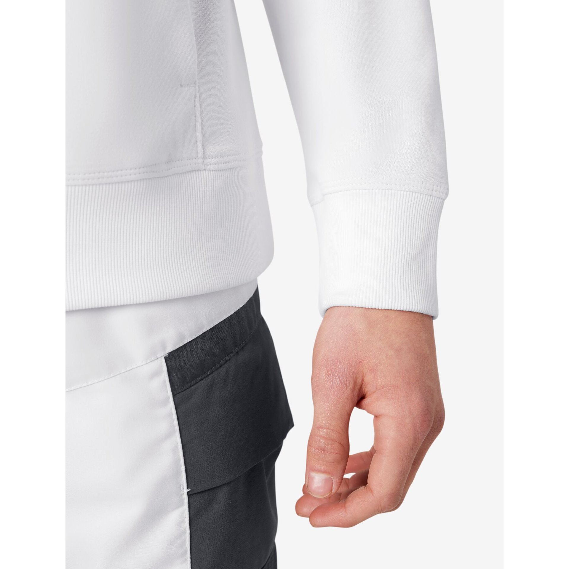 ROB Zip-Sweatshirt unisex weiß-anthrazit S