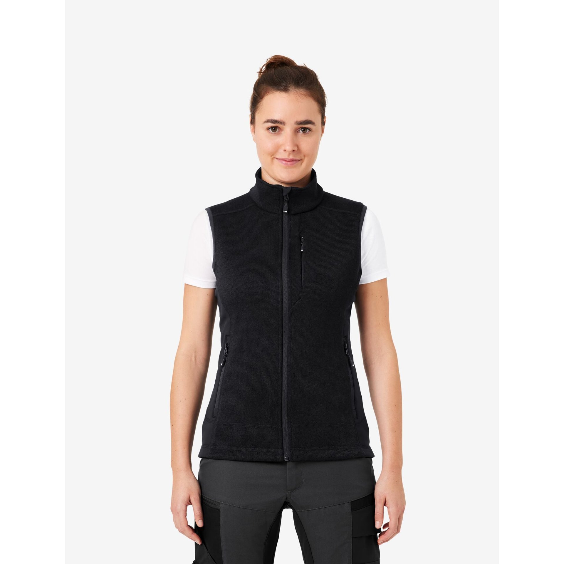 ELSA Strick-Fleece-Weste schwarz S