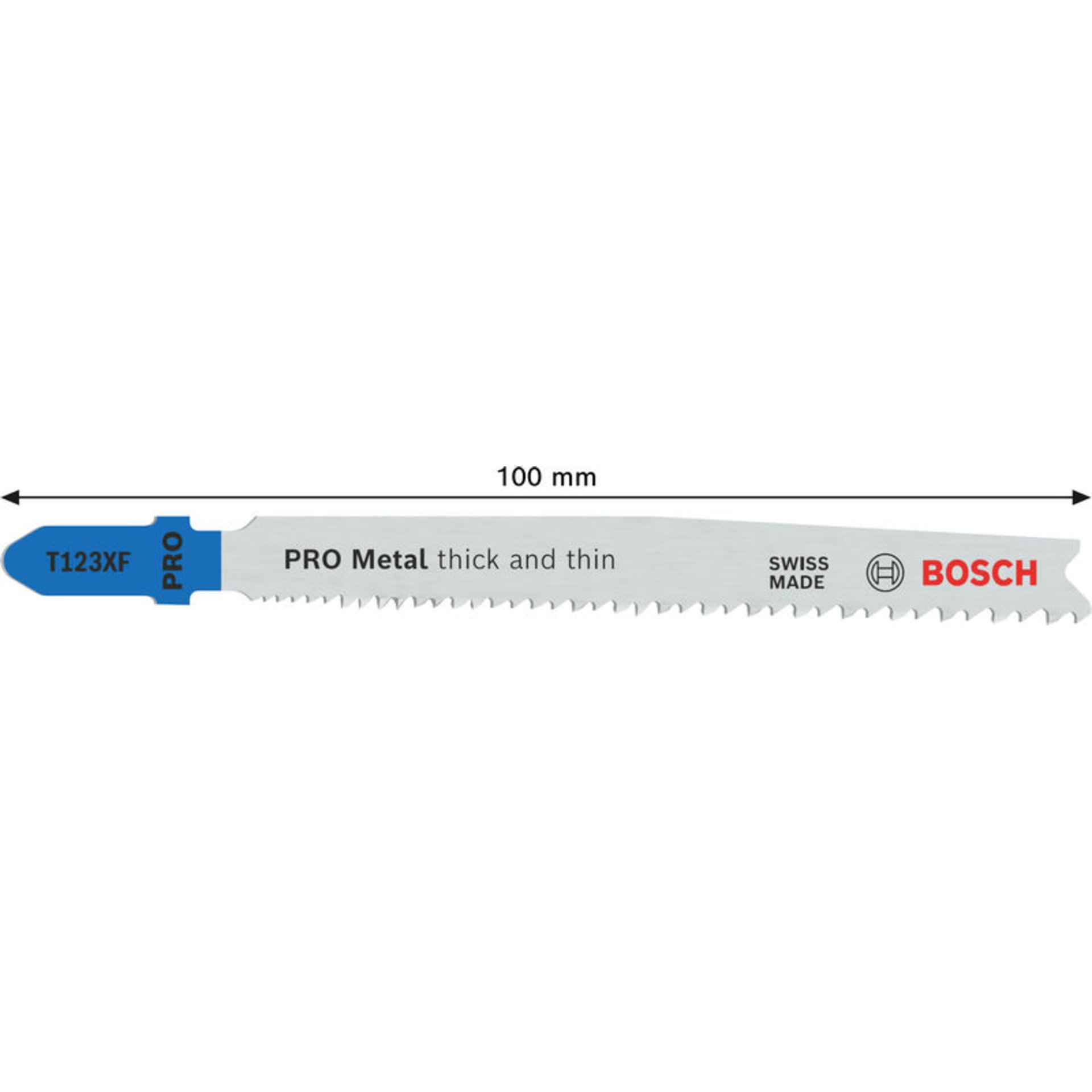 PRO Metal thick and thin T123XF Stichsägeblatt, 100 mm, 3-tlg.