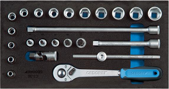 Gedore Werkzeugmodul CT1/3 Steckschlüssel-Satz 3/8"